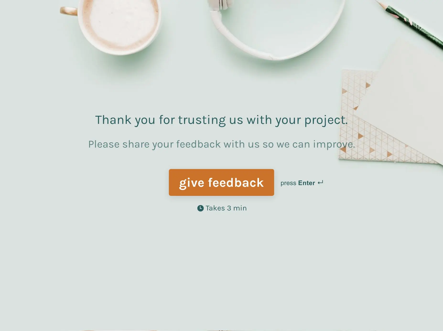 Website Design Feedback Form Template Hero