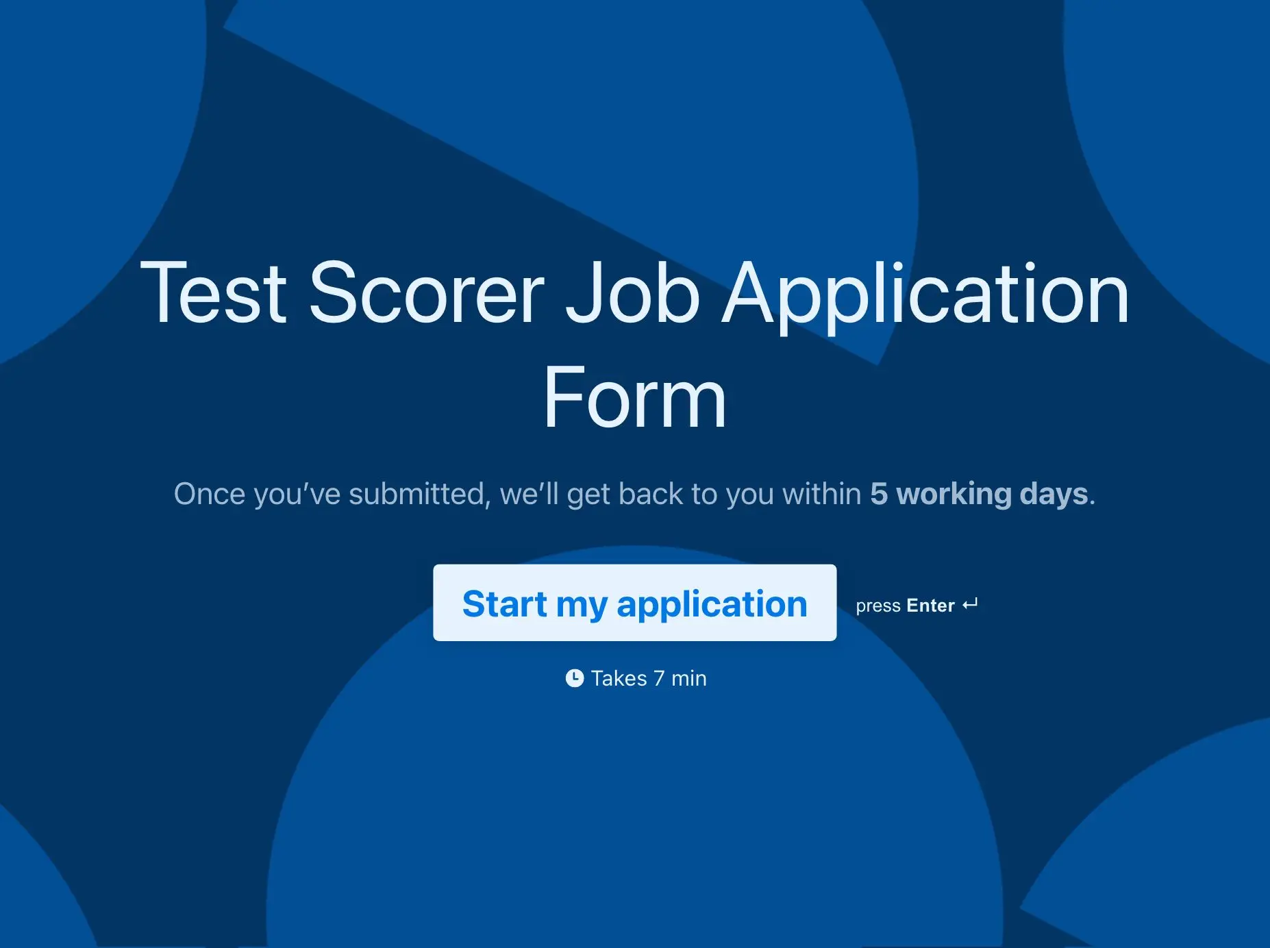 Test Scorer Job Application Form Template Hero
