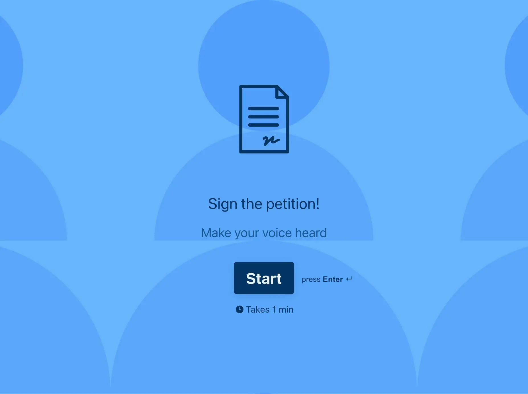 Petition Form Template Hero