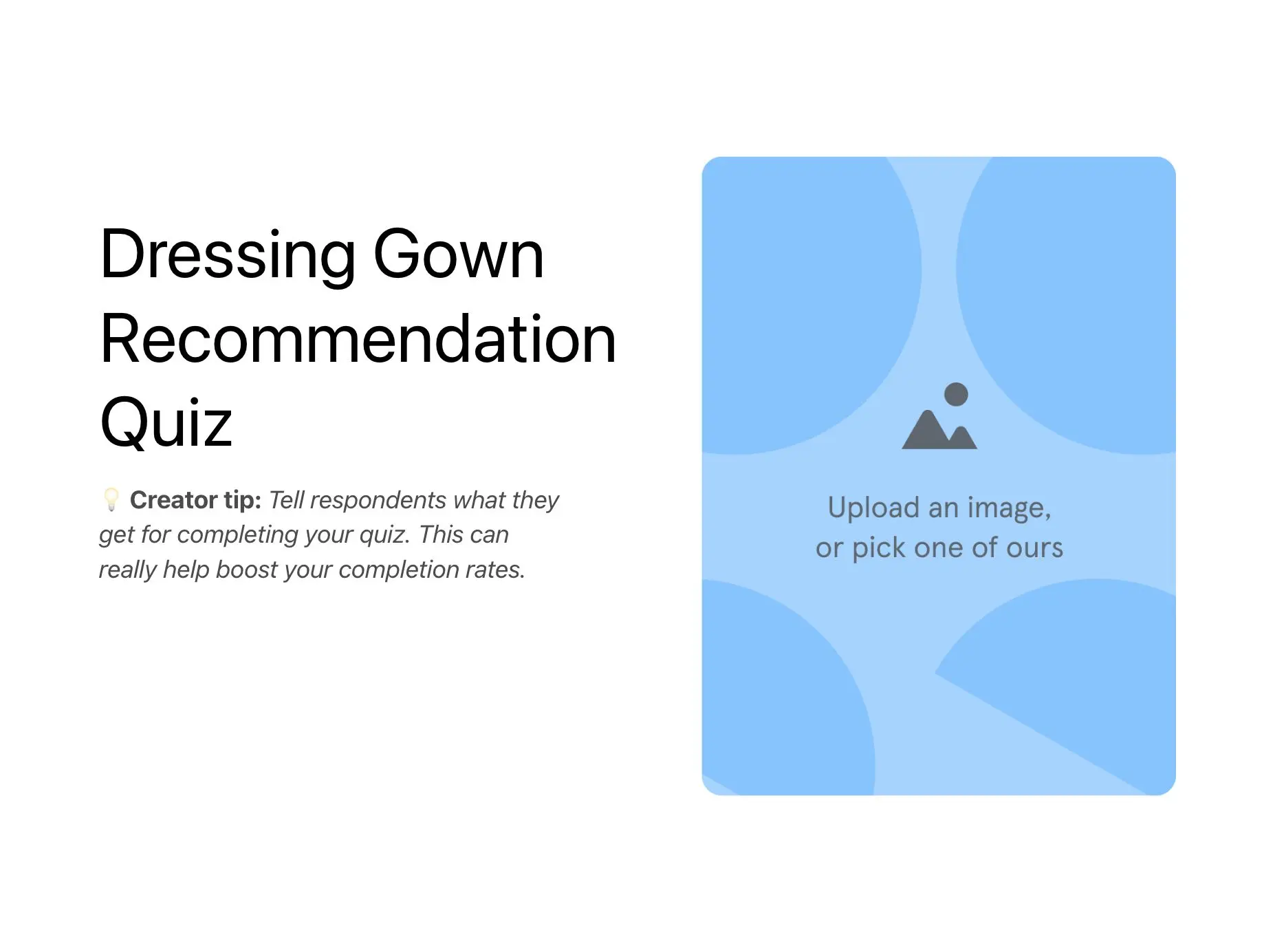 Dressing Gown Recommendation Quiz Template Hero