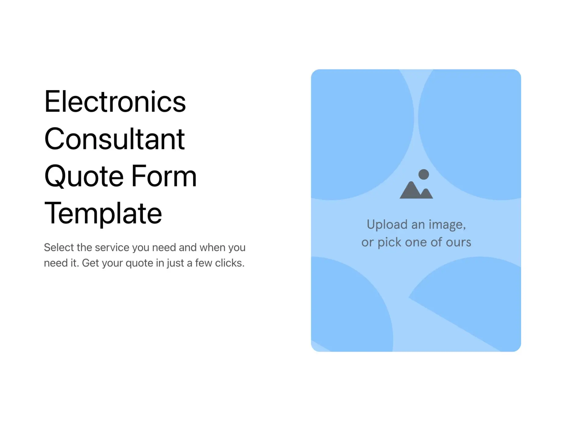 Electronics Consultant Quote Form Template Hero