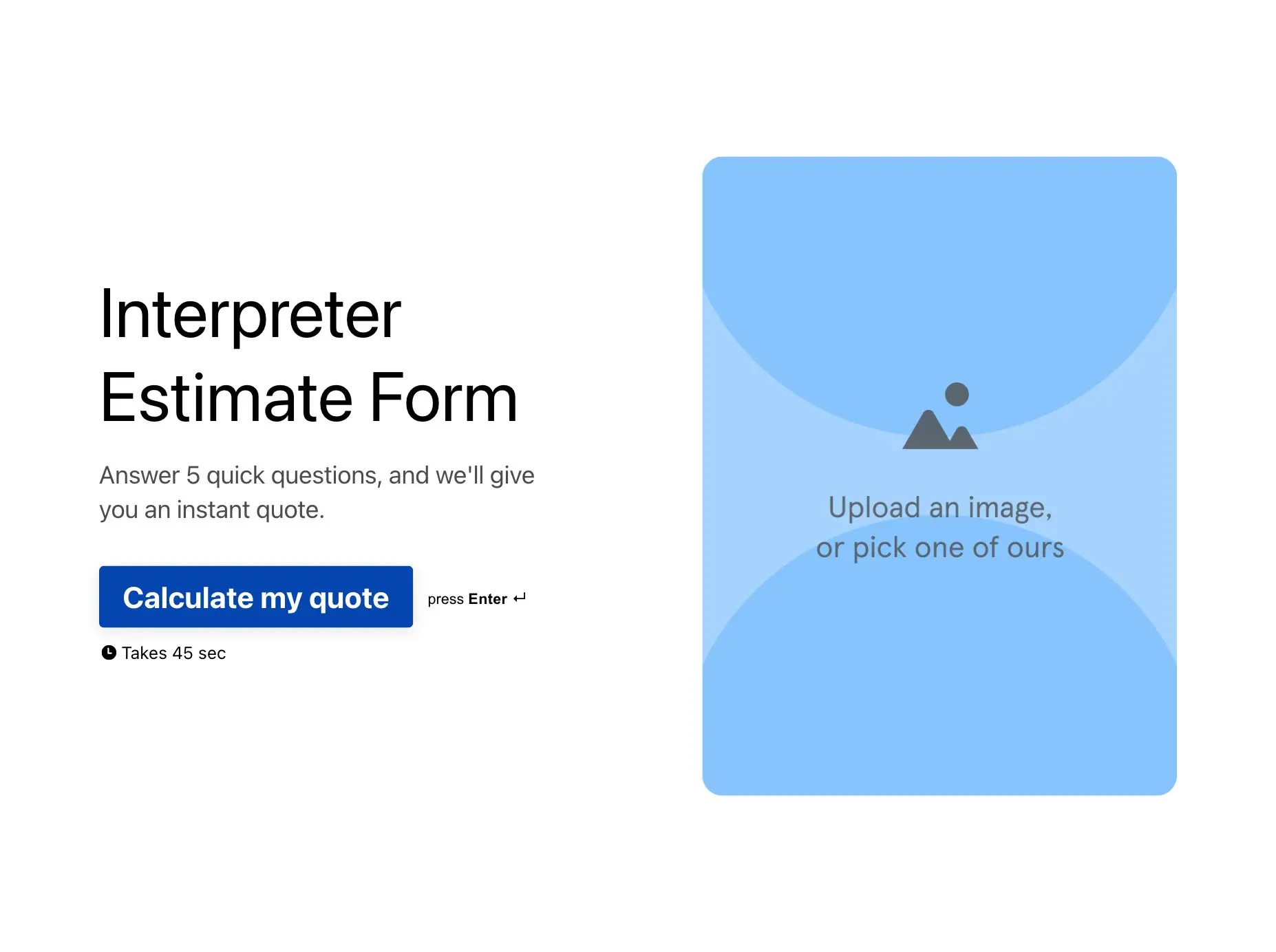 Interpreter Estimate Form Template Hero