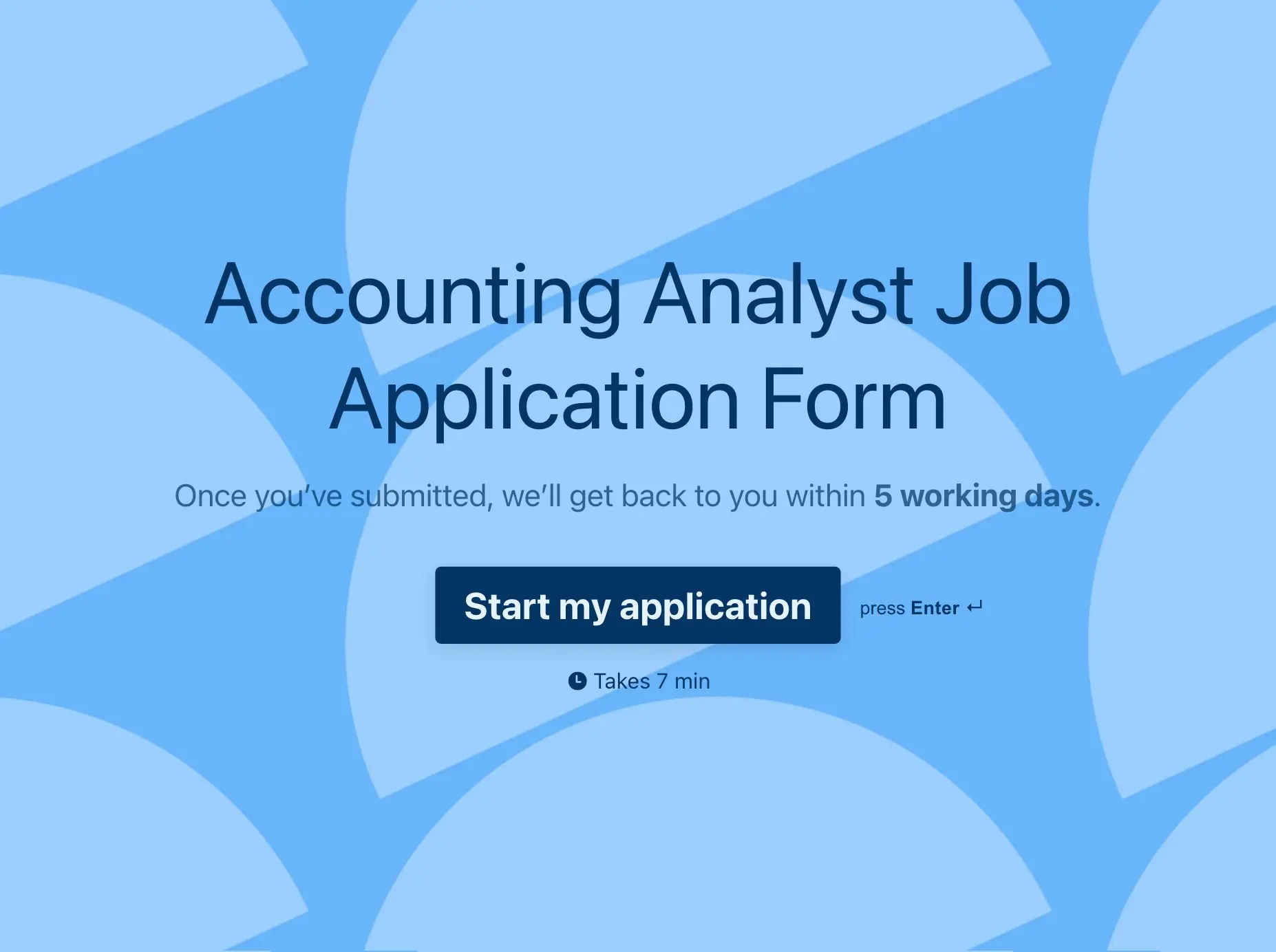 Accounting Analyst Job Application Form Template Hero