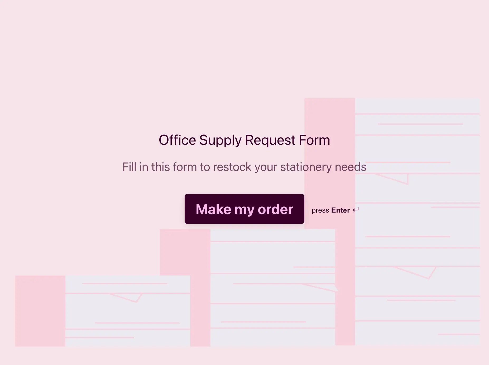 Office Supply Request Form Template Hero