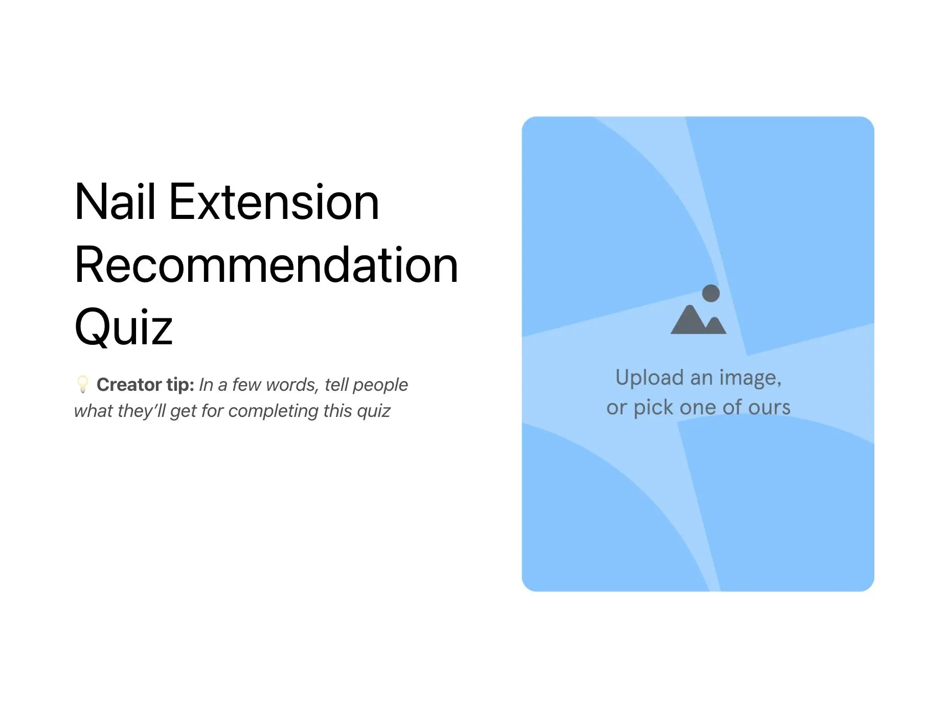 Nail Extension Recommendation Quiz Template Hero