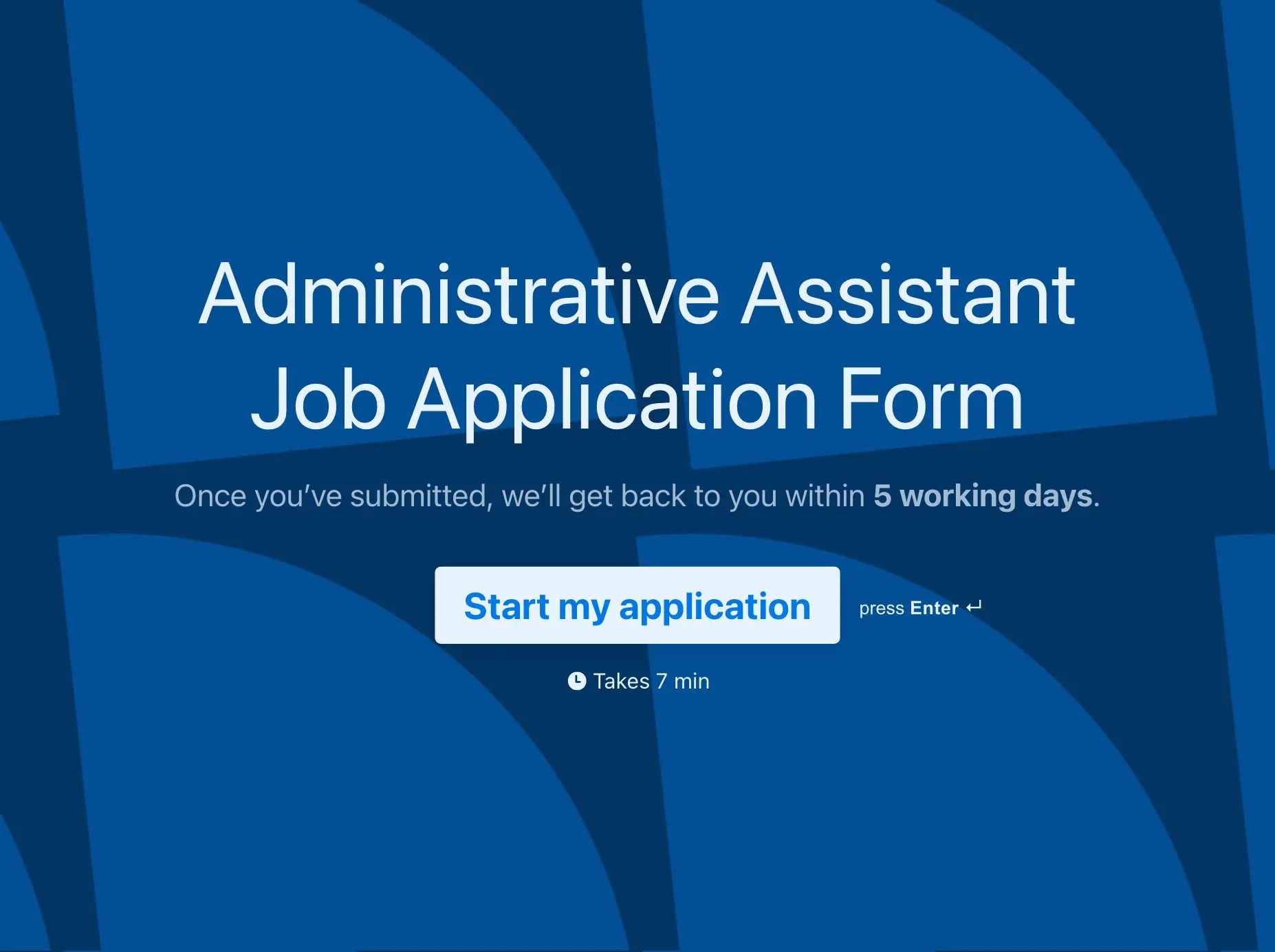 Administrative Assistant Job Application Form Template Hero