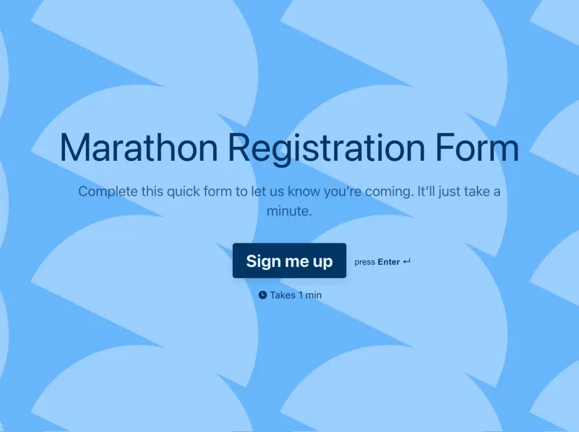 Marathon Registration Form Template