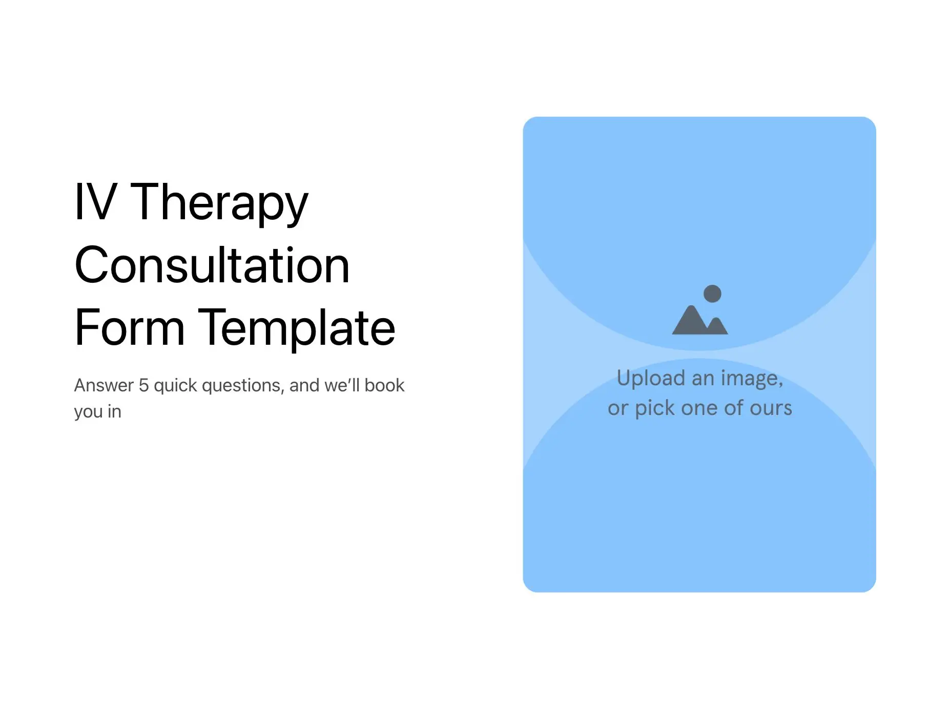 IV therapy consultation form template Hero