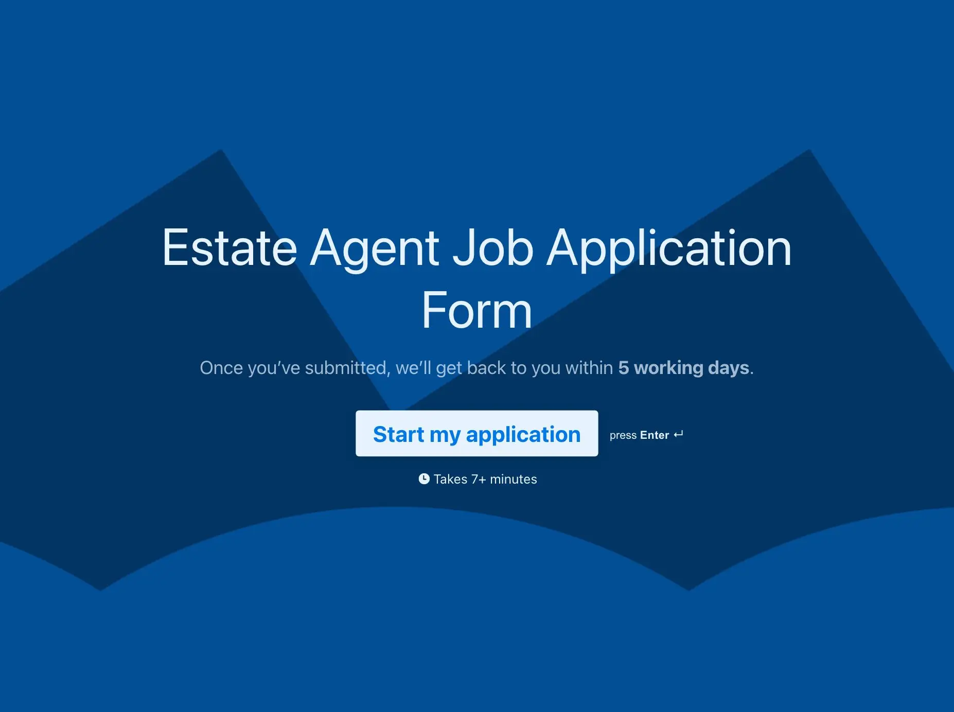 Estate Agent Job Application Form Template Hero