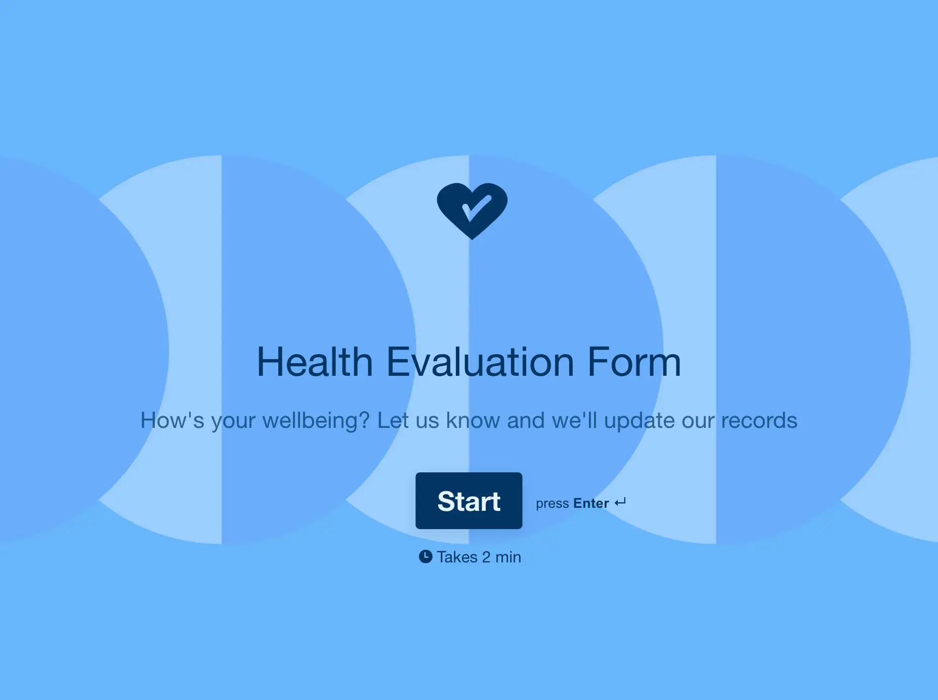 Health Evaluation Form Template Hero