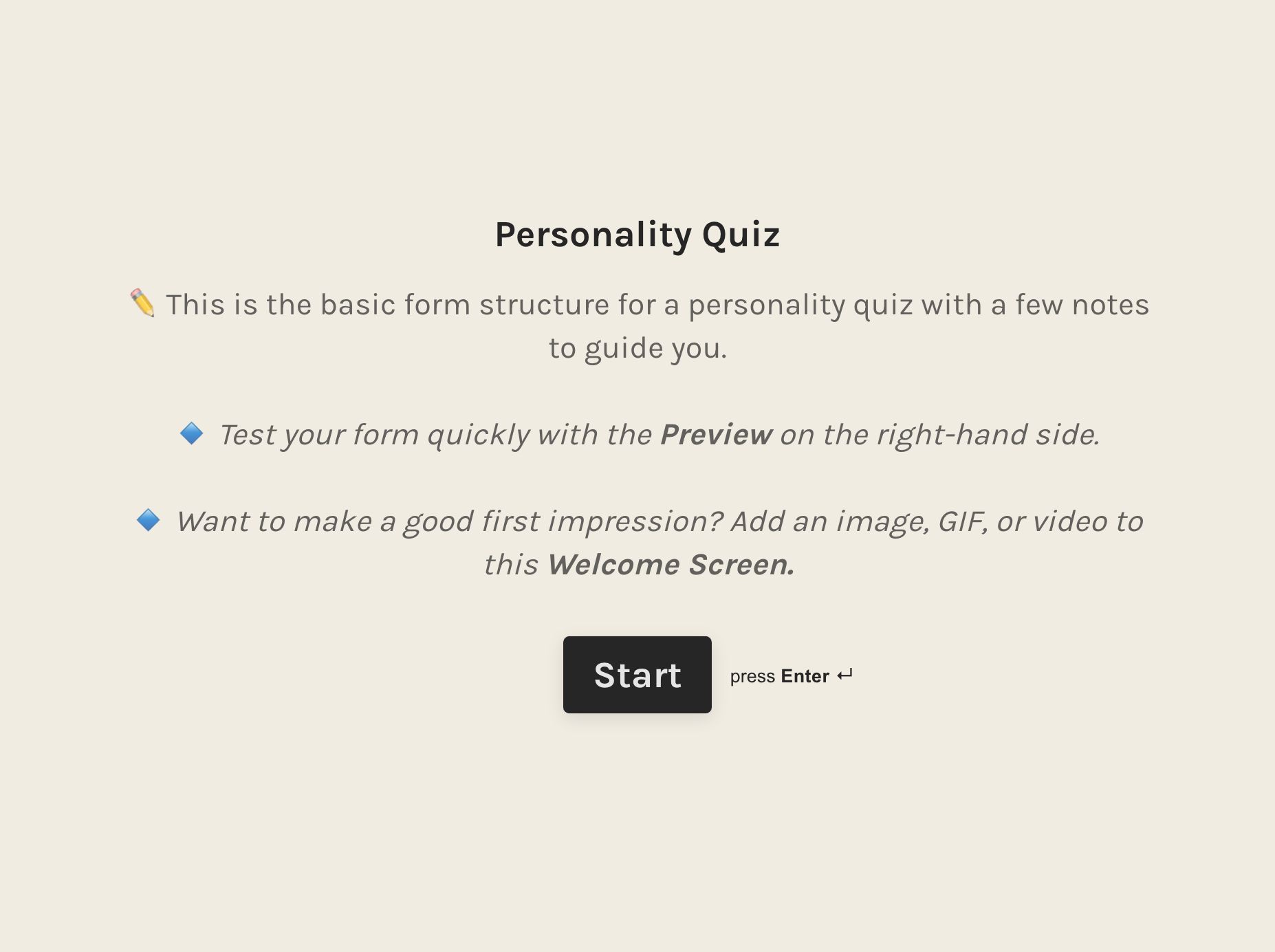 Type quiz