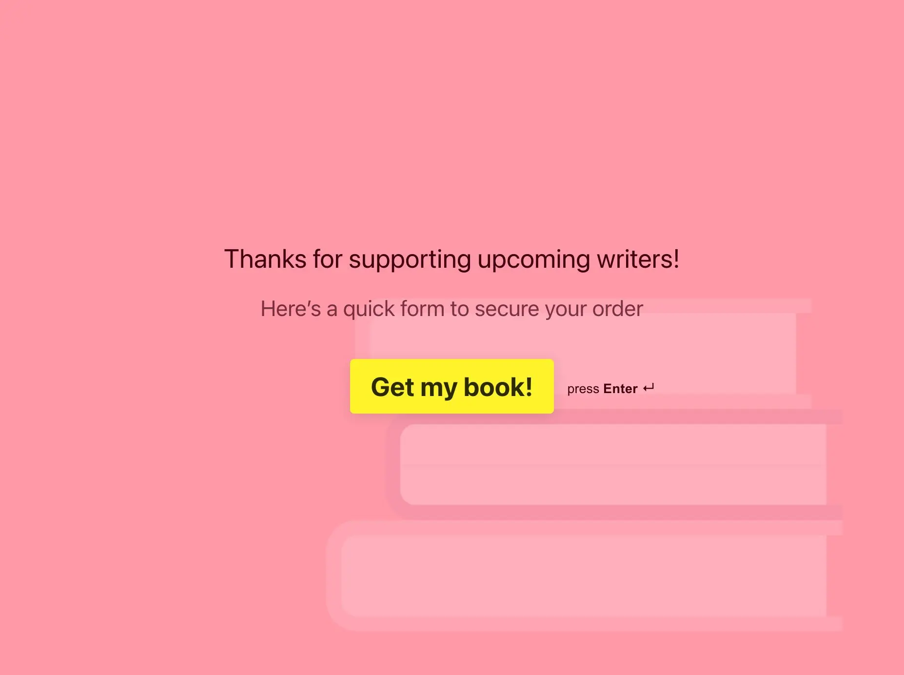 Book Order Form Template Hero
