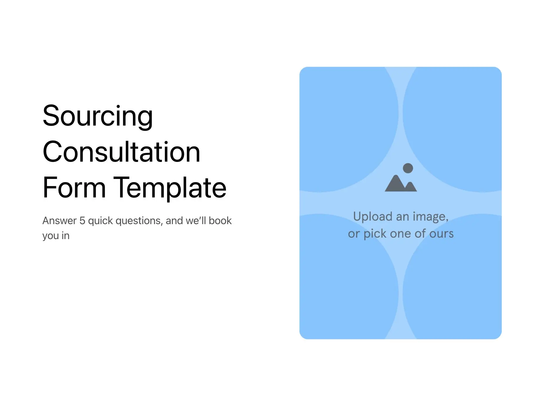 Sourcing Consultation Form Template Hero