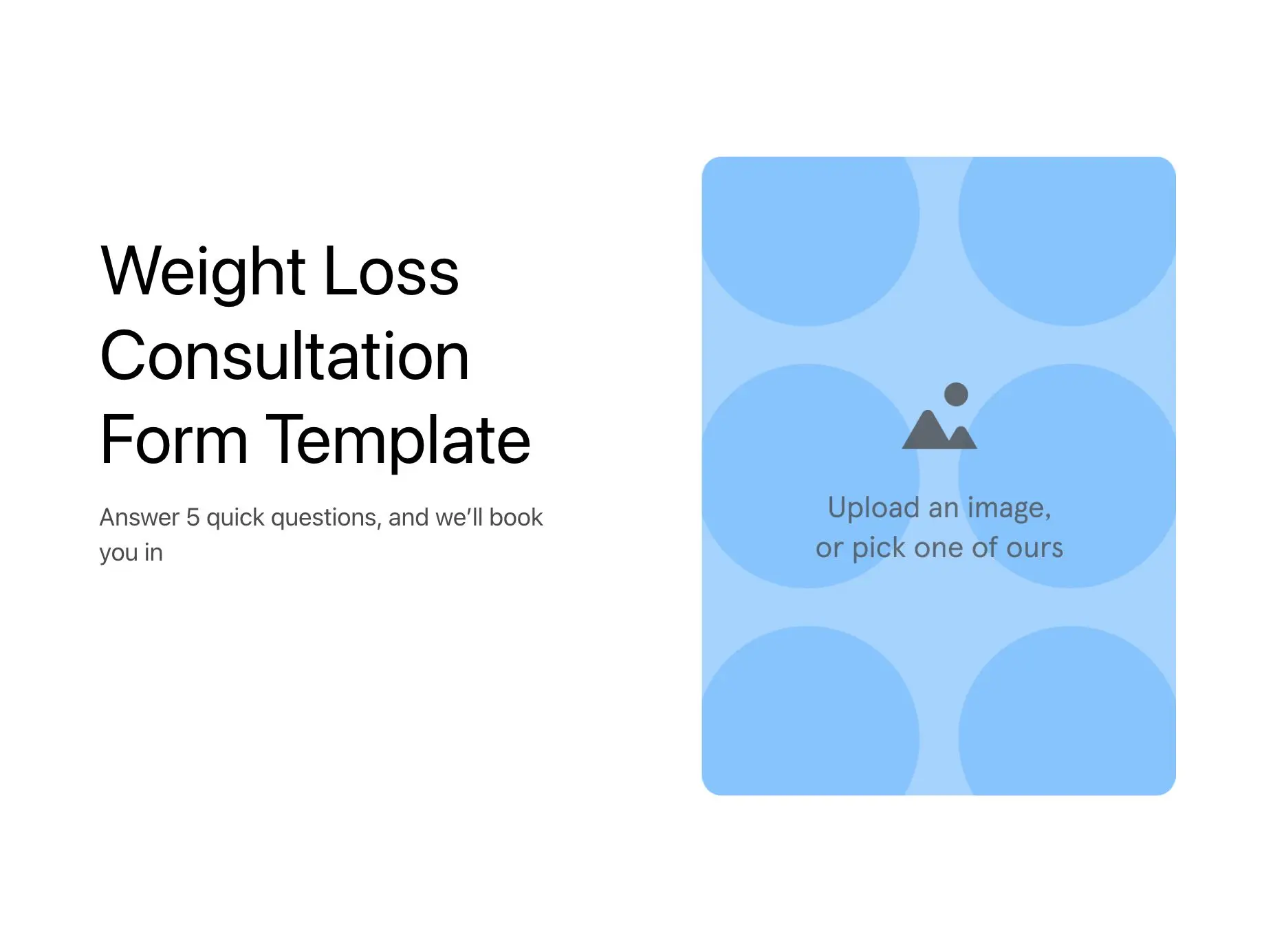 Weight Loss Consultation Form Template Hero