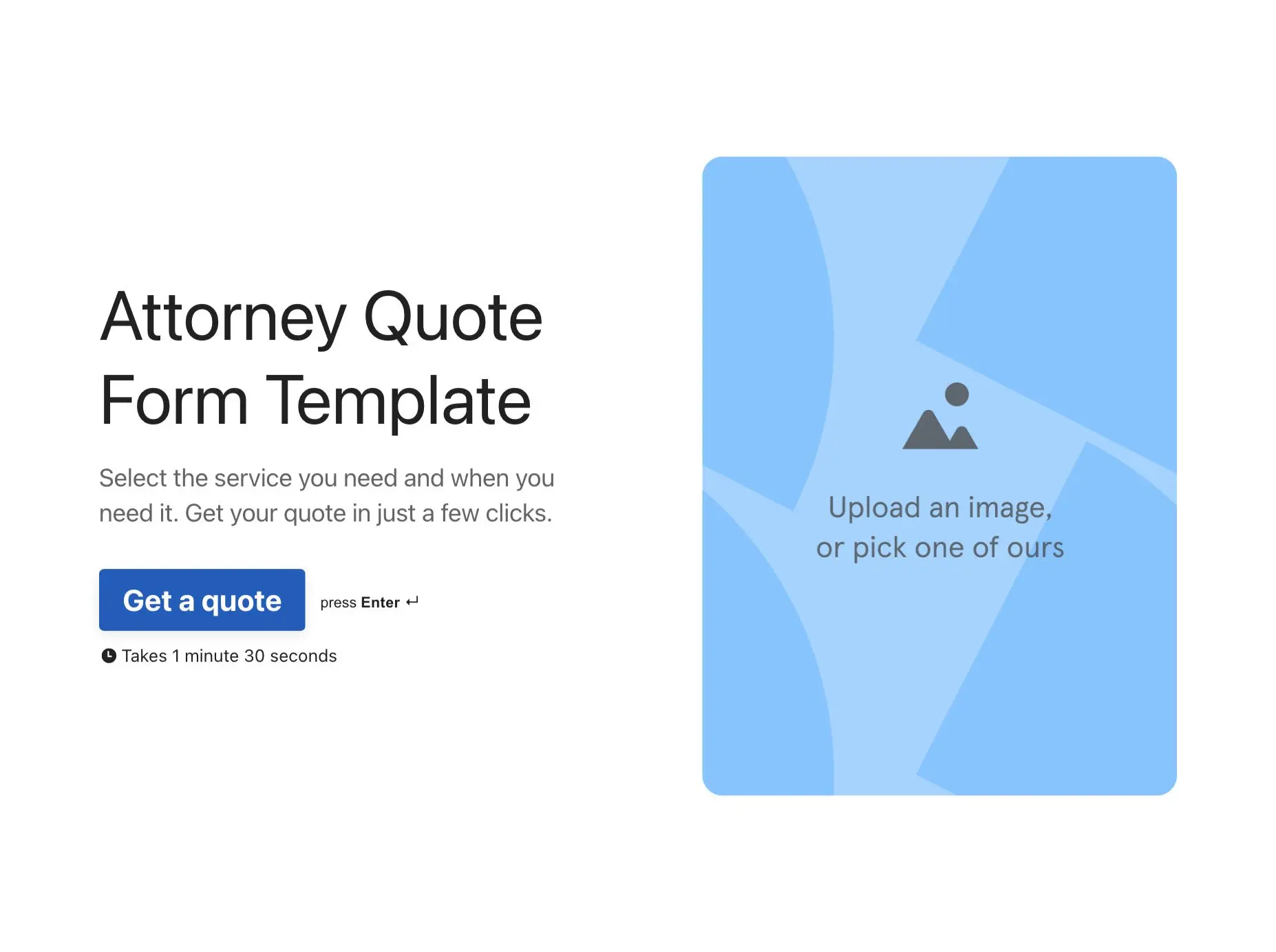 Attorney Quote Form Template Hero