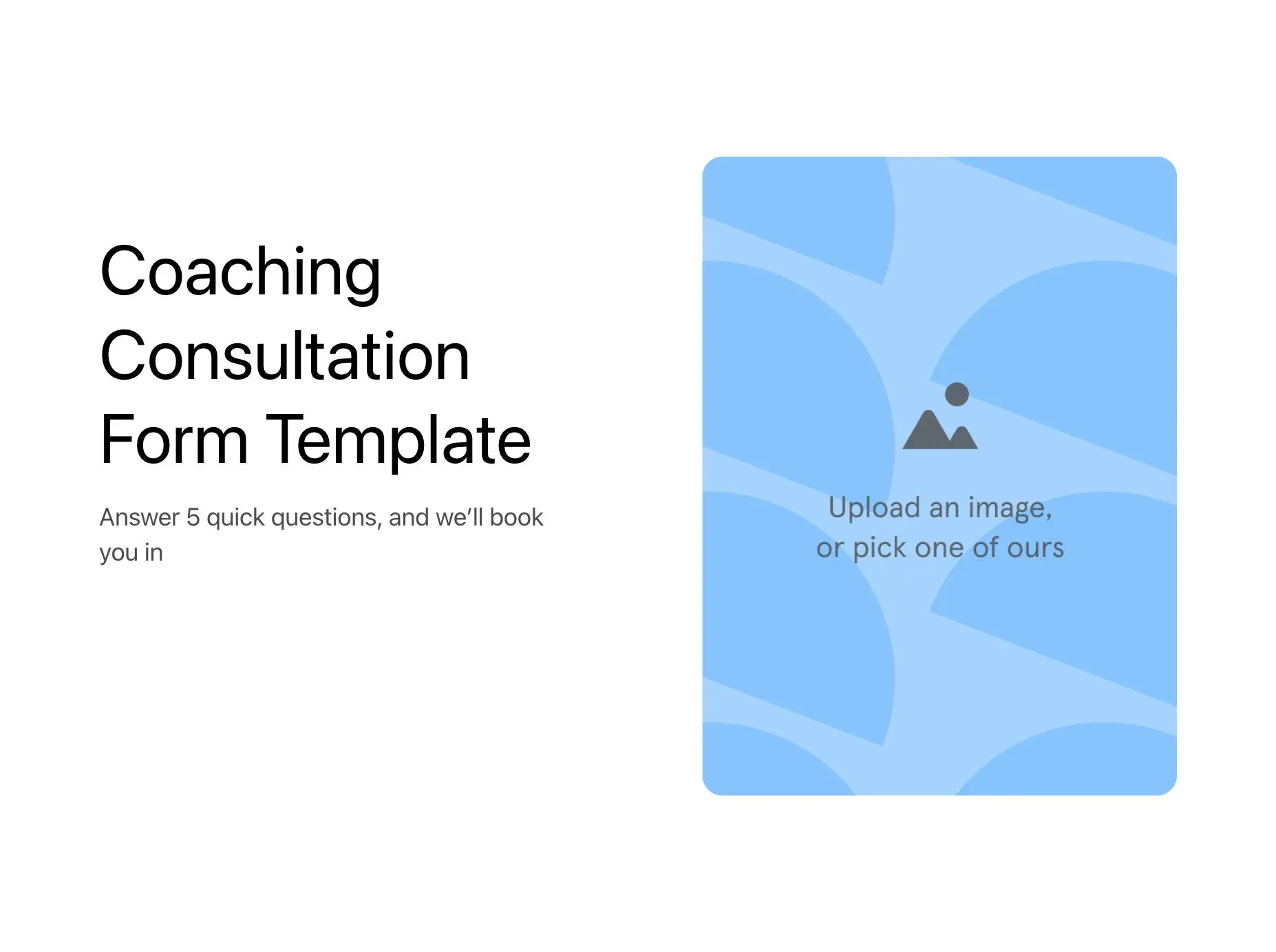 Coaching Consultation Form Template Hero