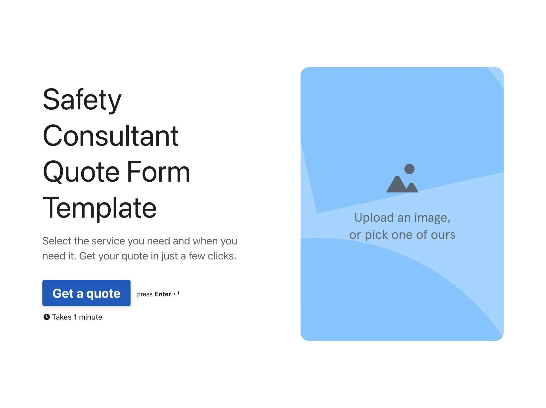 Safety Consultant Quote Form Template Hero