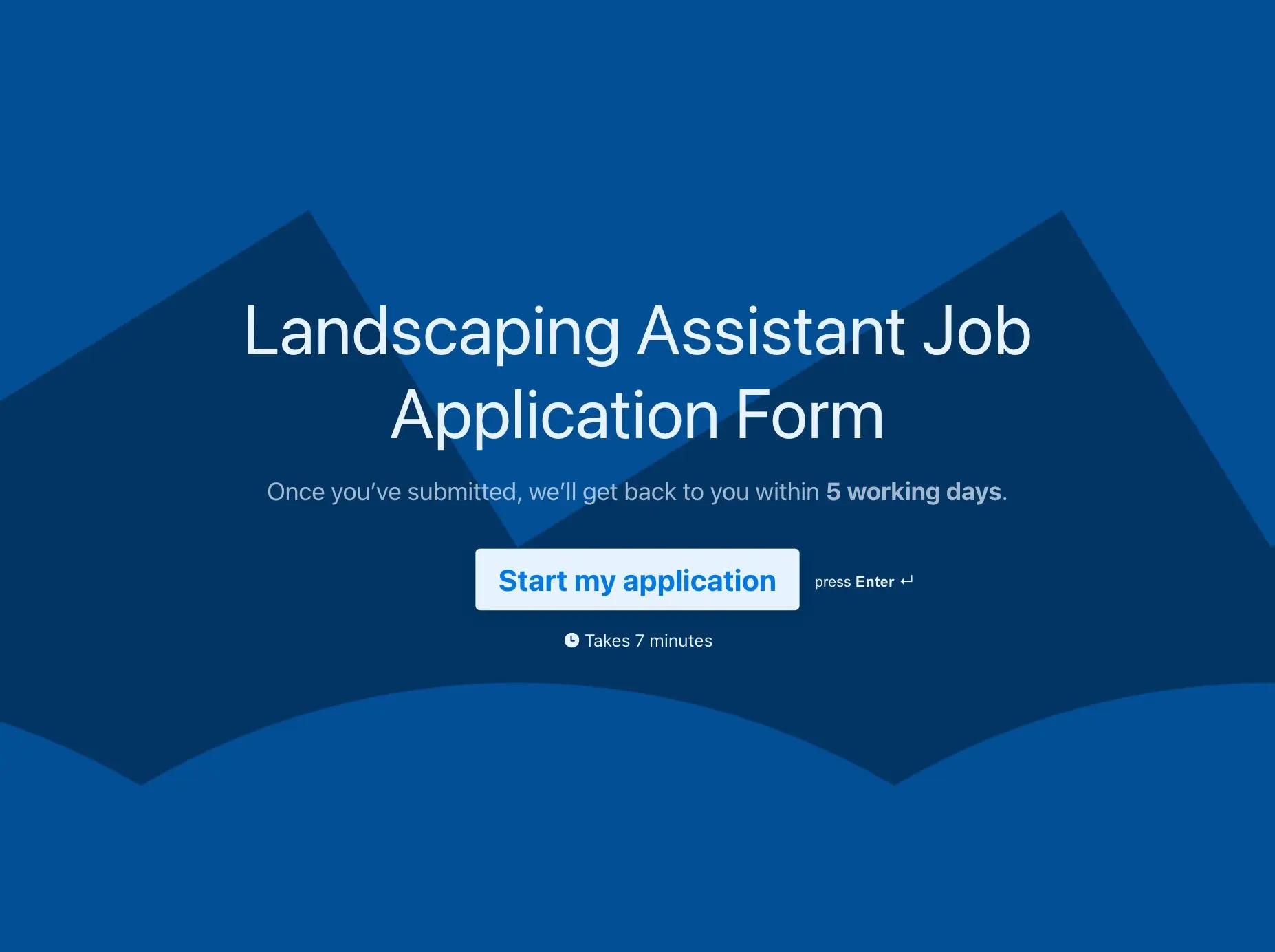 Landscaping Assistant Job Application Form Template Hero