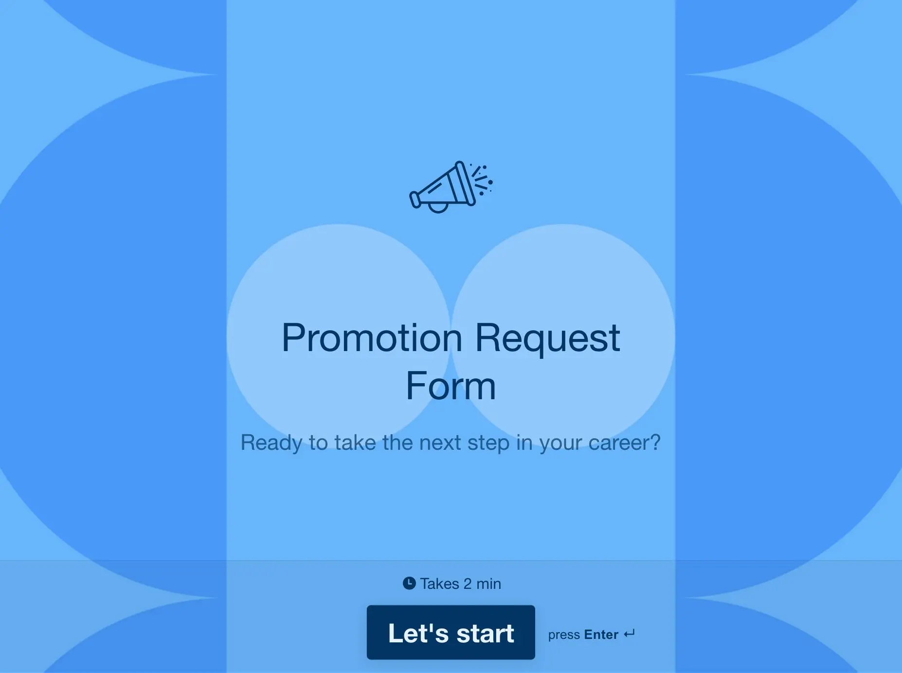 Promotion Form Template Hero