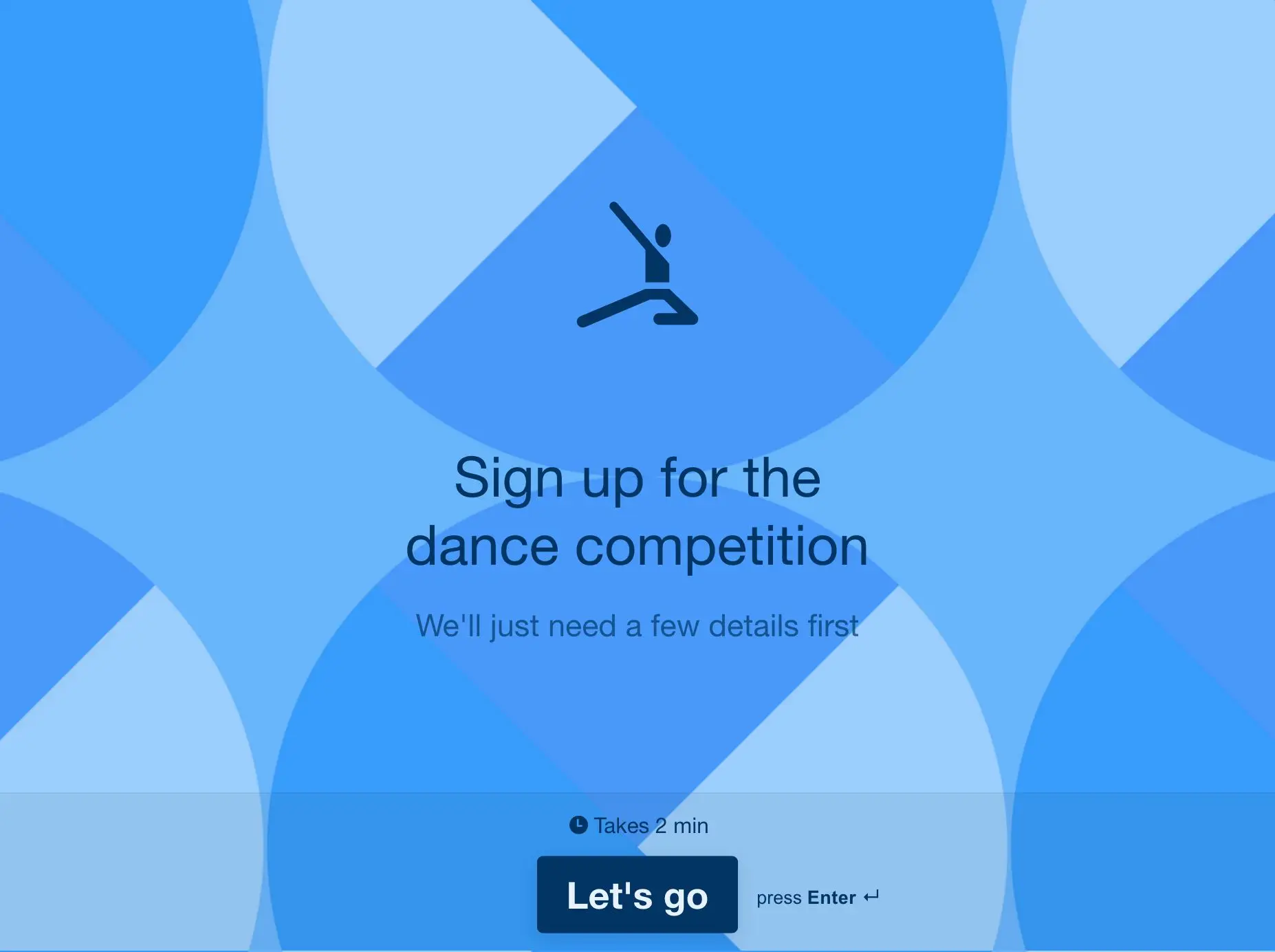 Dance Competition Registration Form Template Hero