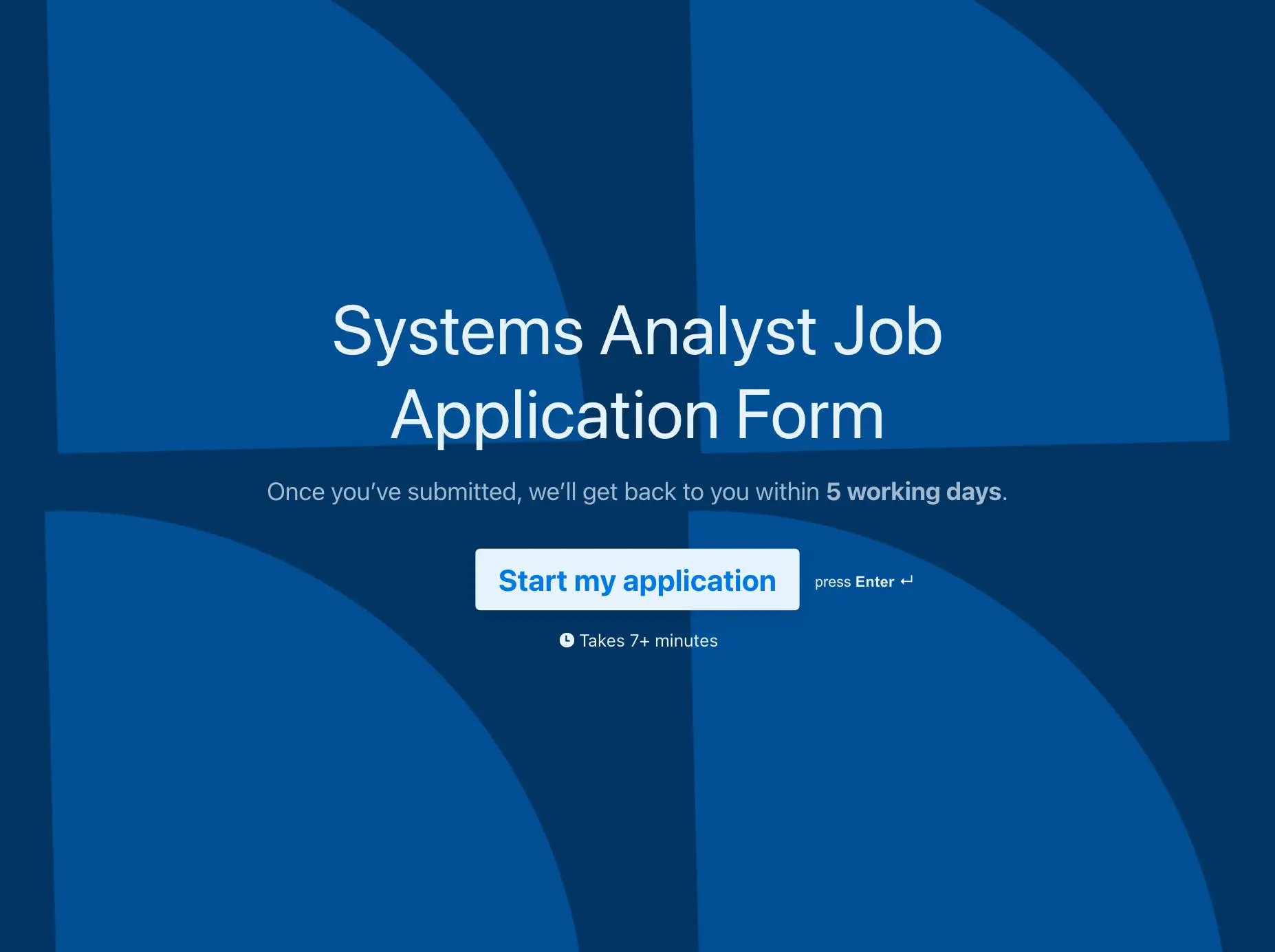 Systems Analyst Job Application Form Template Hero