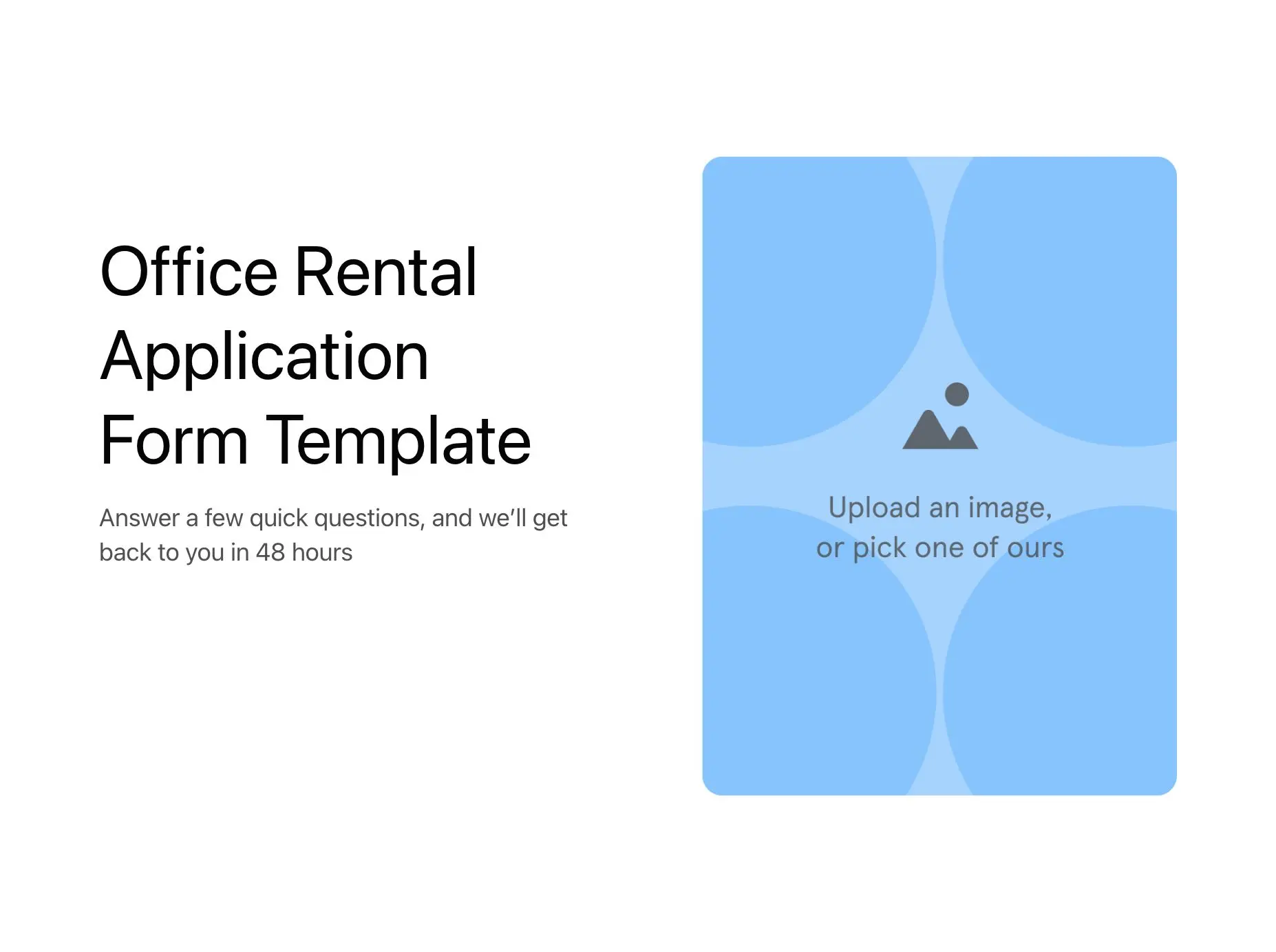 Office Rental Application Form Template Hero