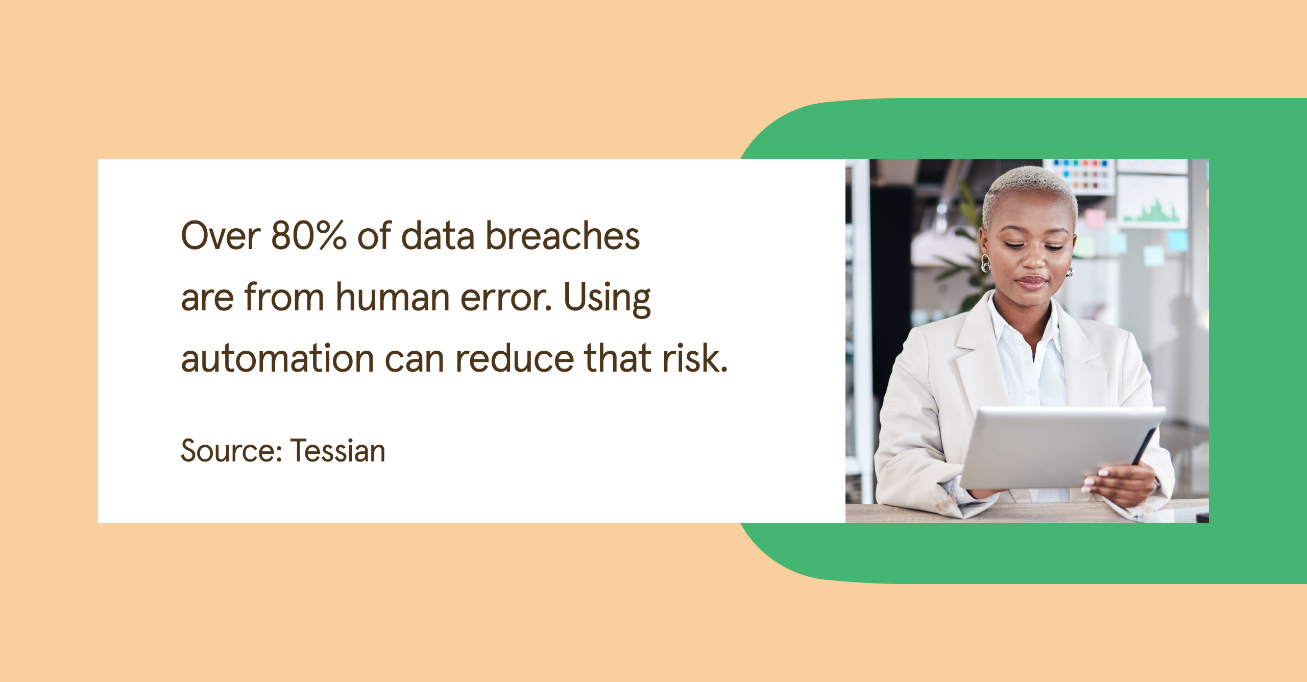 According to Tessian, over 80% of data breaches are from human error. Using automation can reduce that risk.