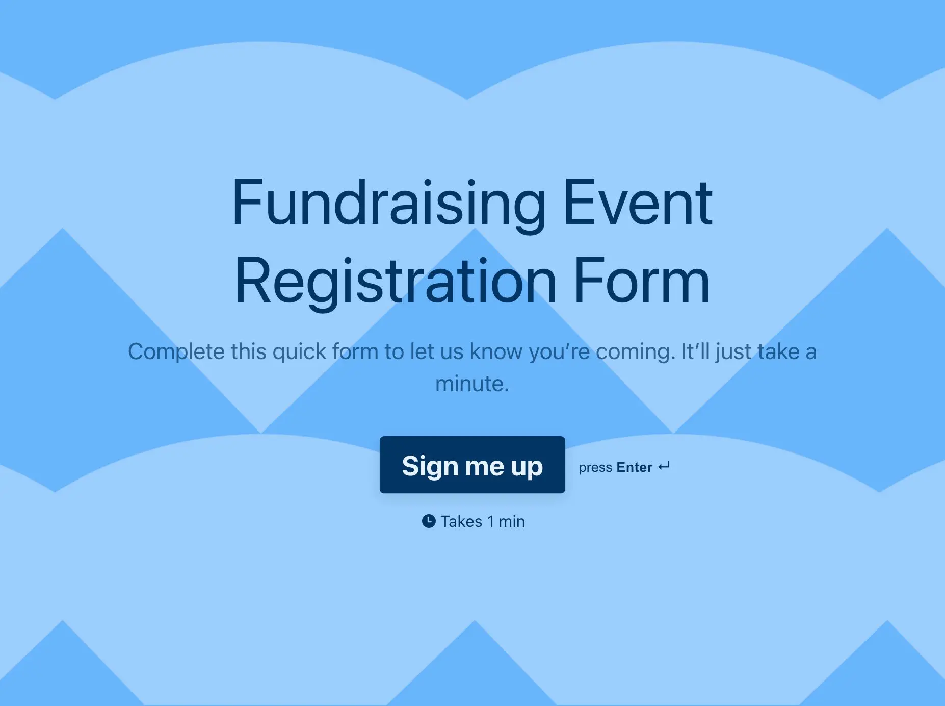 Fundraising Event Registration Form Template Hero