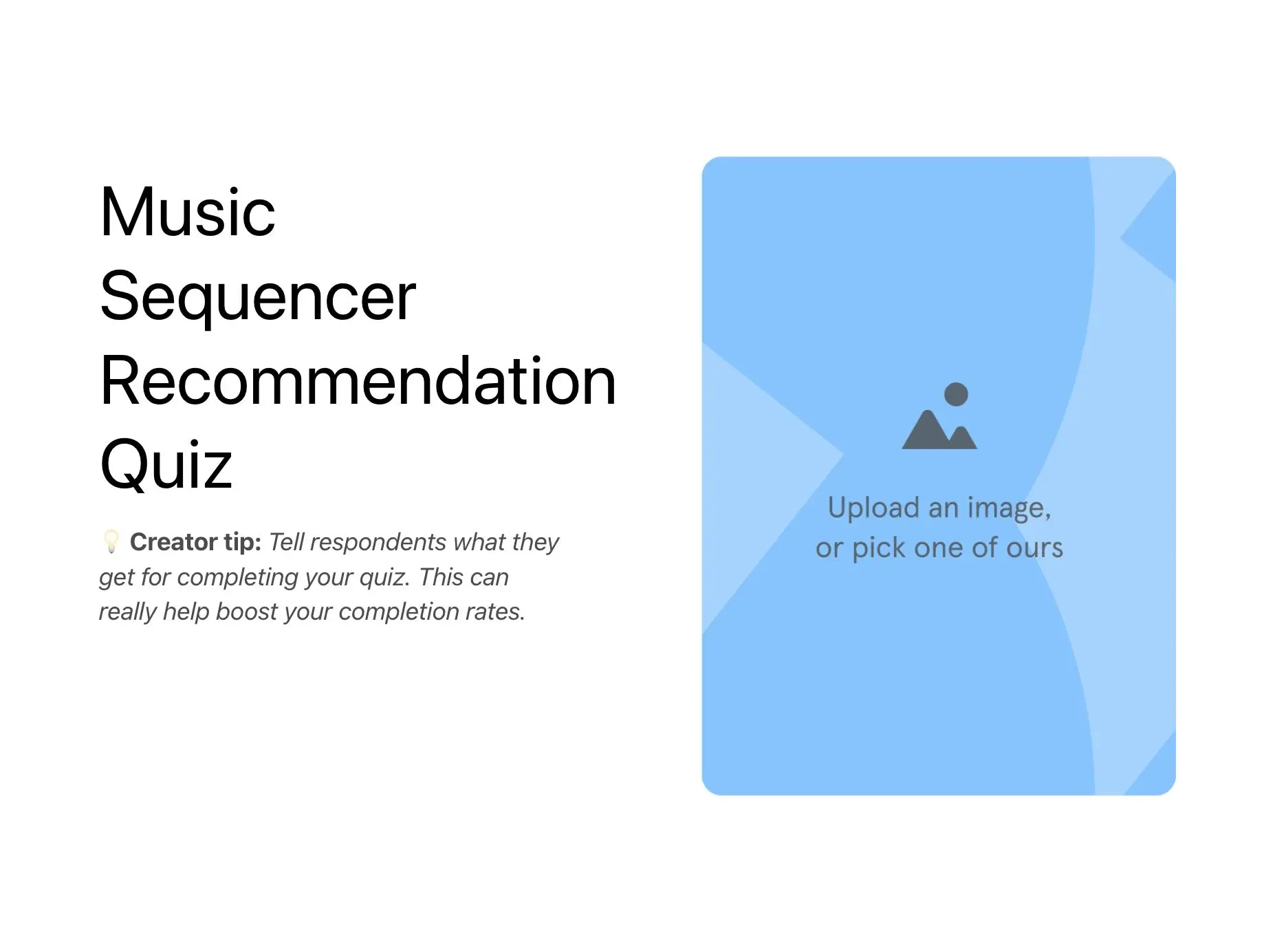 Music Sequencer Recommendation Quiz Template Hero