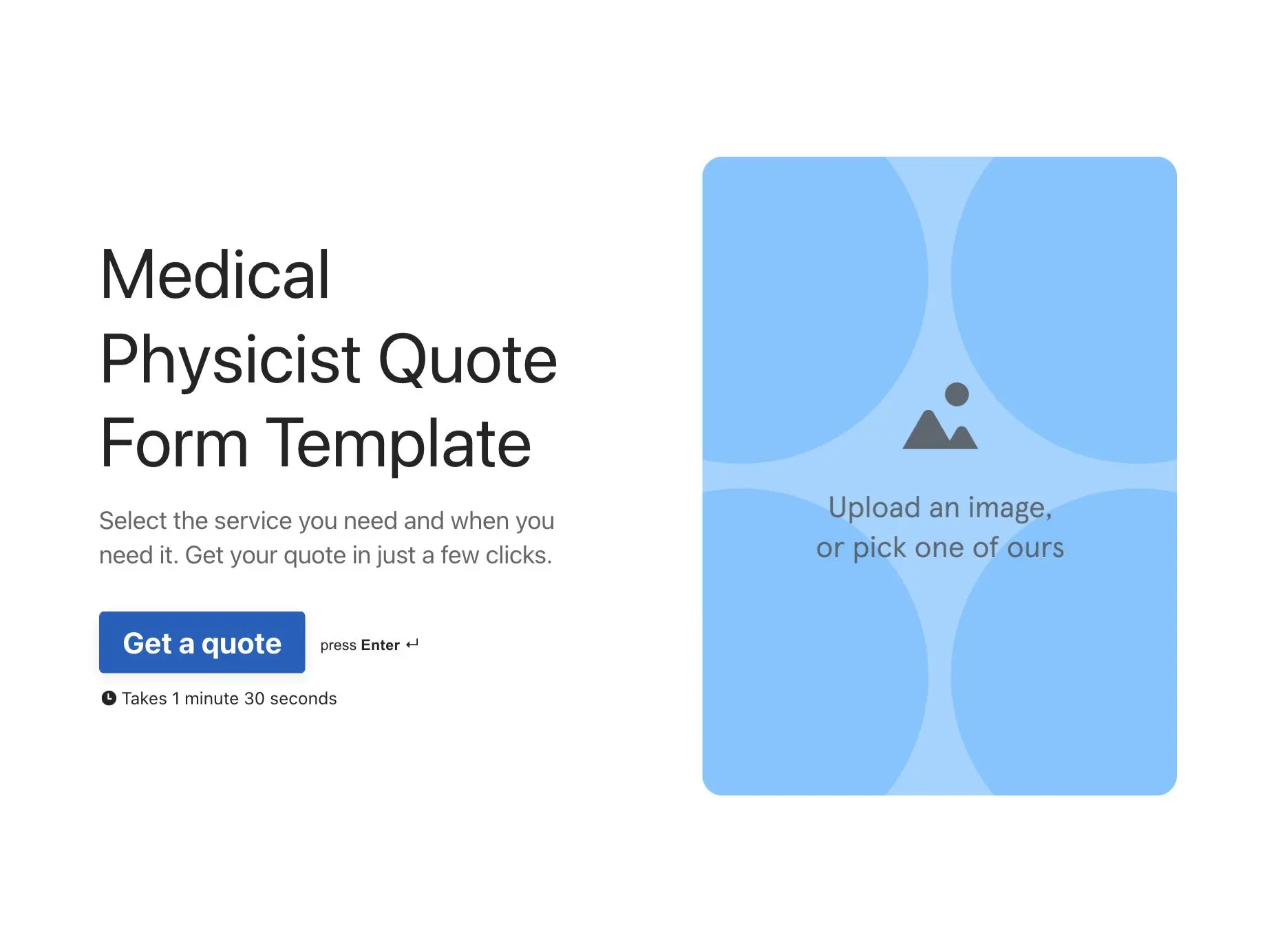 Medical Physicist Quote Form Template Hero