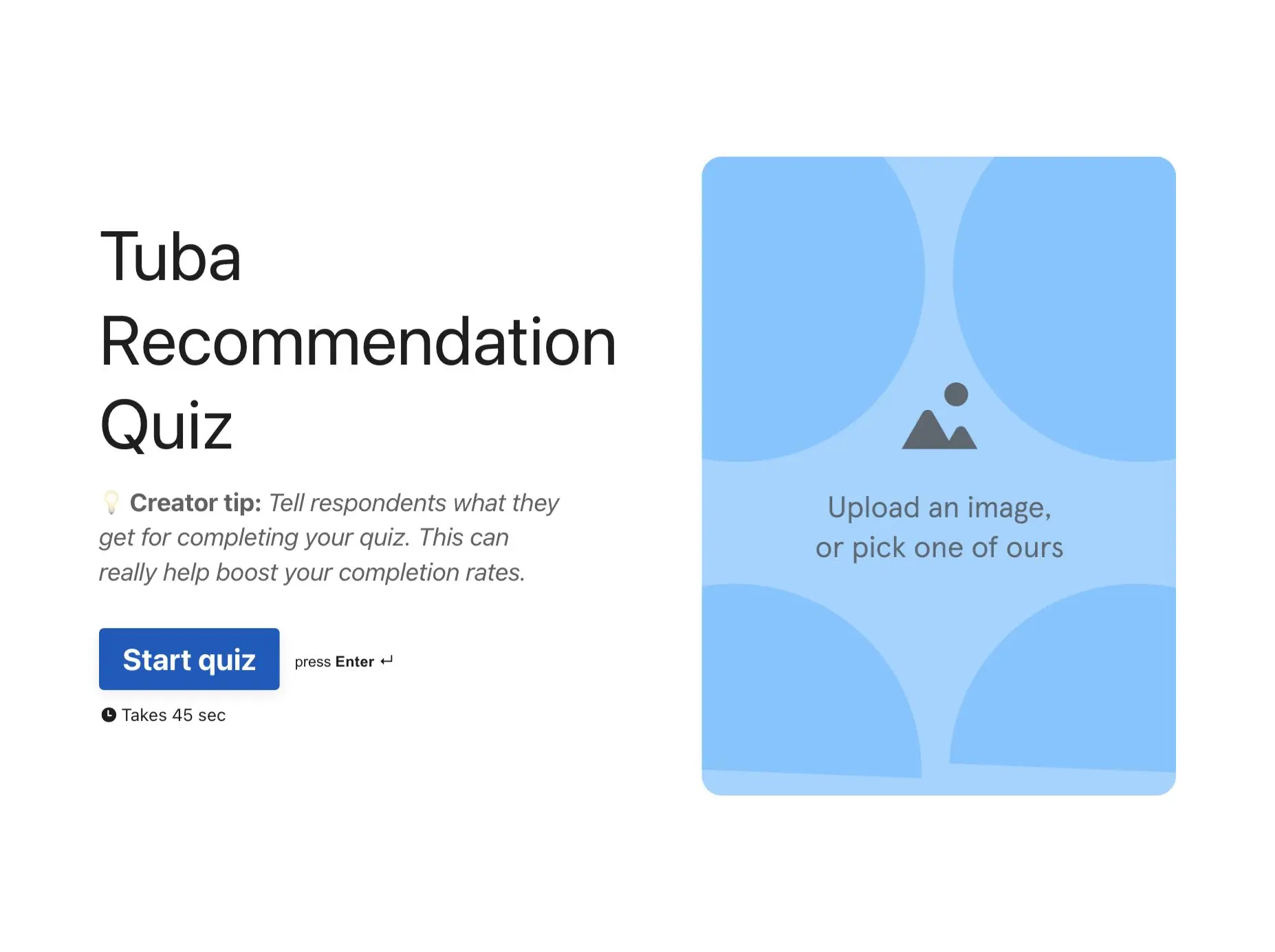 Tuba Recommendation Quiz Template Hero