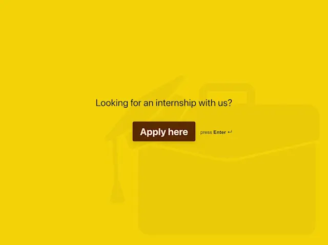 Internship application form template Hero