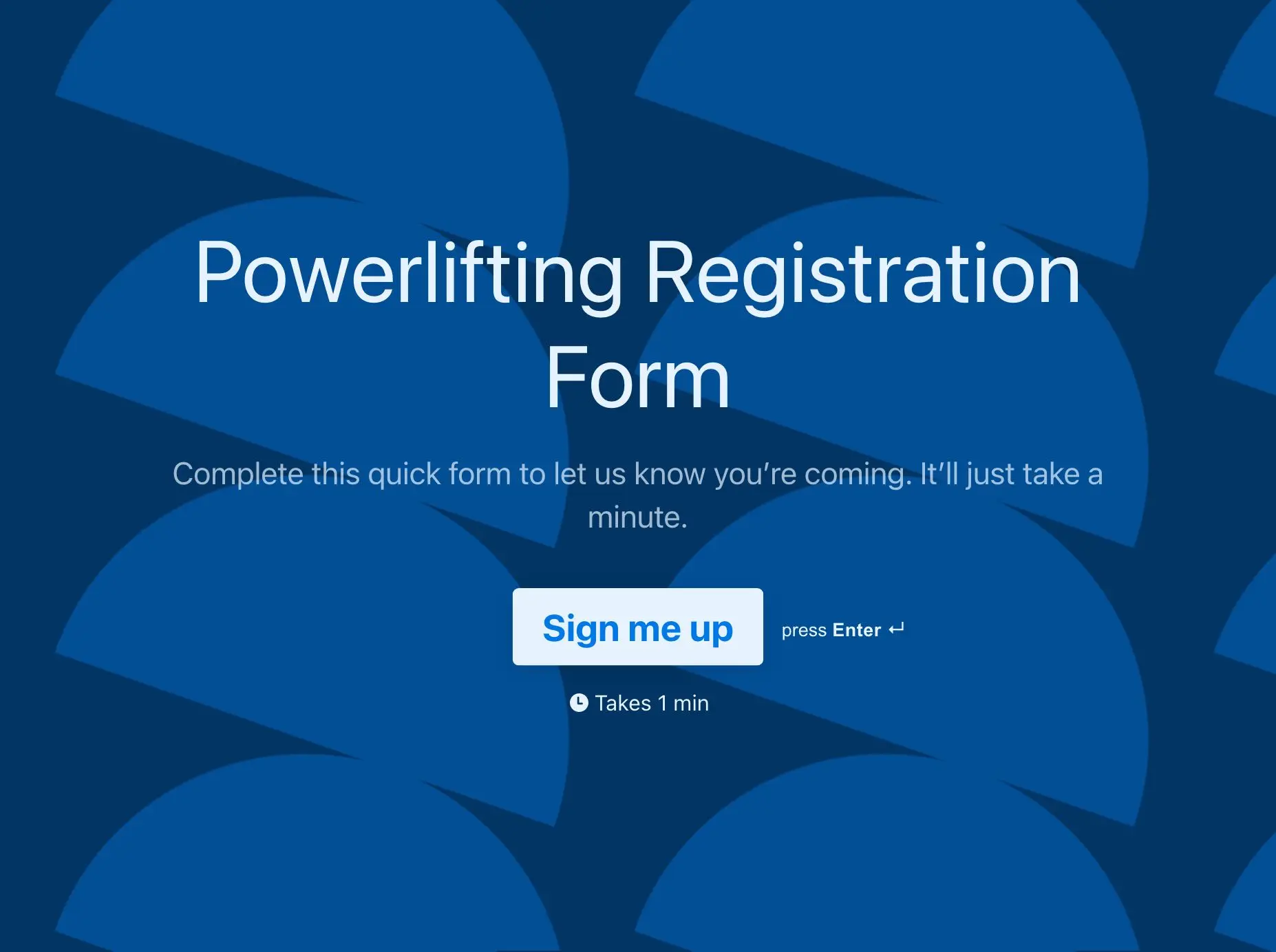 Powerlifting Registration Form Template Hero