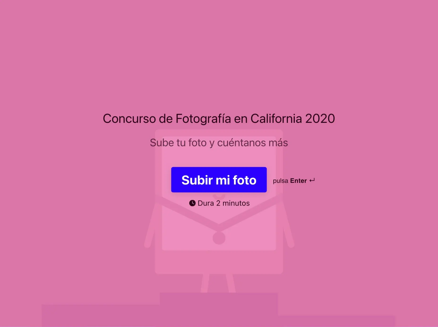 Plantilla de formulario de concurso de fotografía Hero