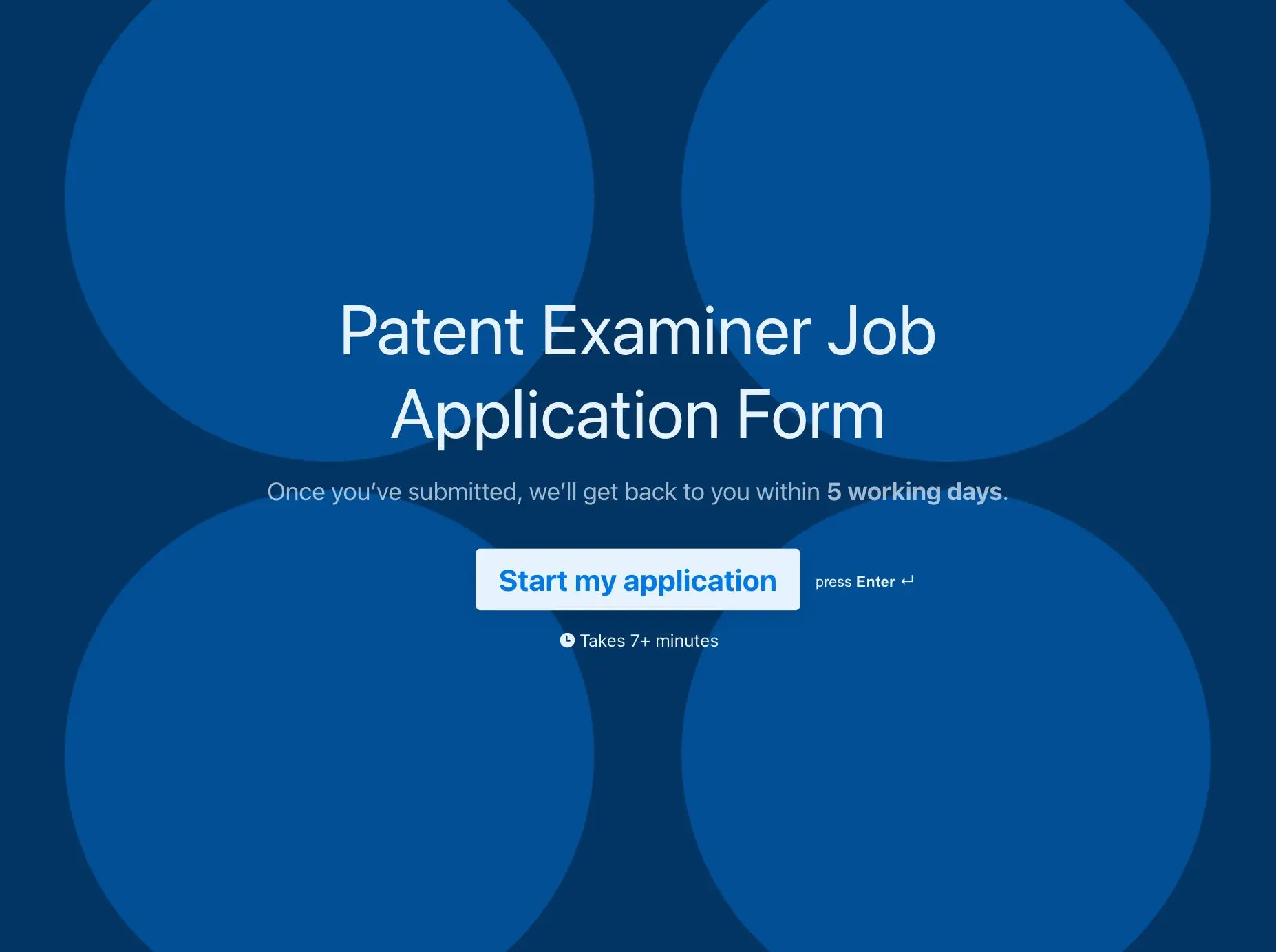 Patent Examiner Job Application Form Template Hero