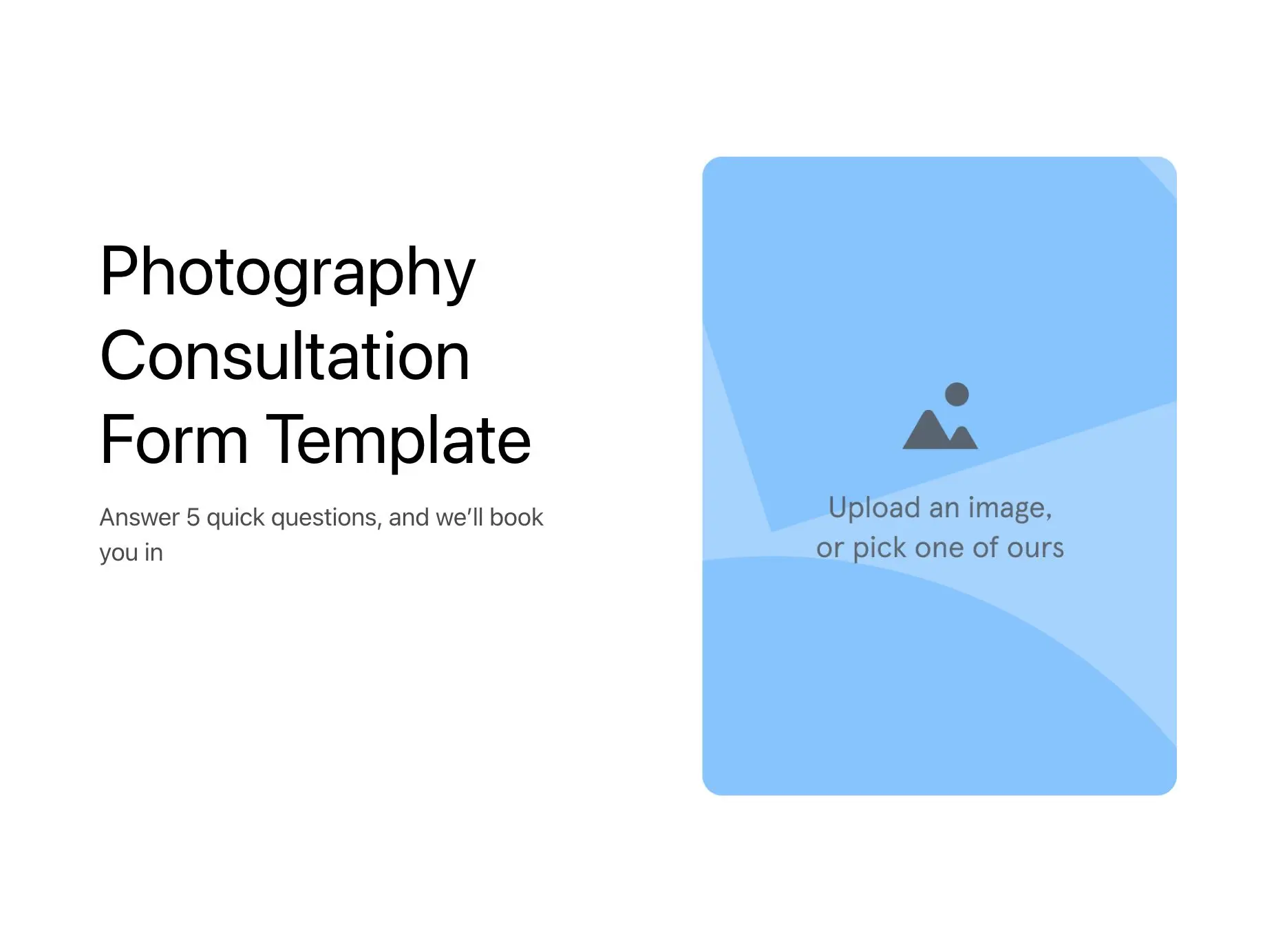 Photography Consultation Form Template Hero