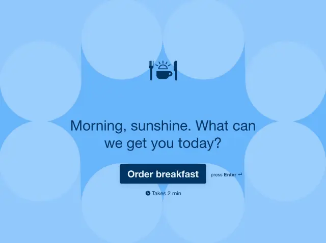 Breakfast order form template Hero