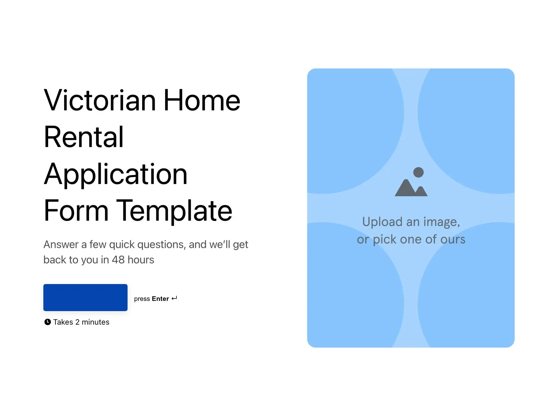 Victorian Home Rental Application Form Template Hero