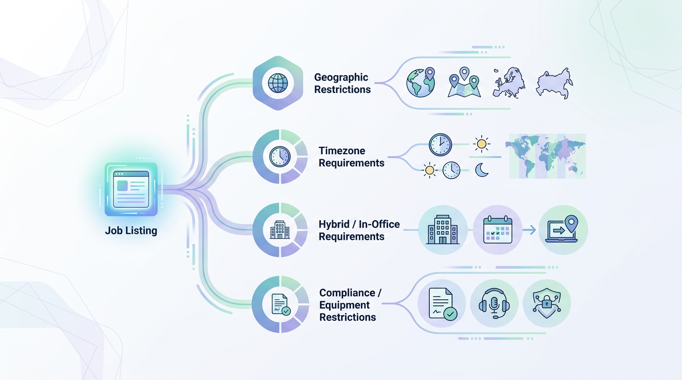A taxonomy of remote-friendliness caveats in job listings