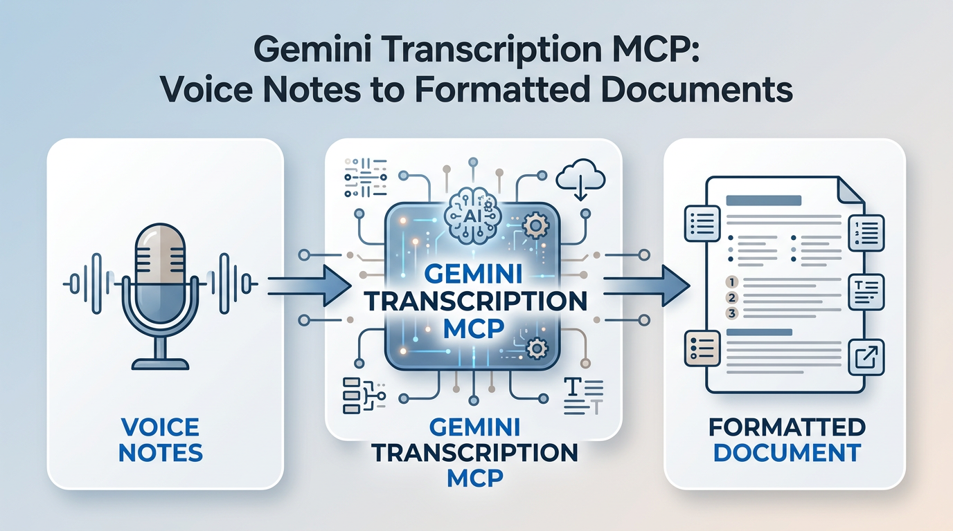 Gemini Transcription MCP: Voice Notes to Formatted Documents via Claude