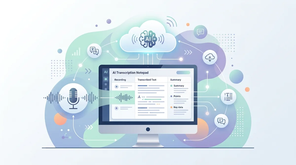 AI Transcription Notepad: multimodal cloud transcription for desktop