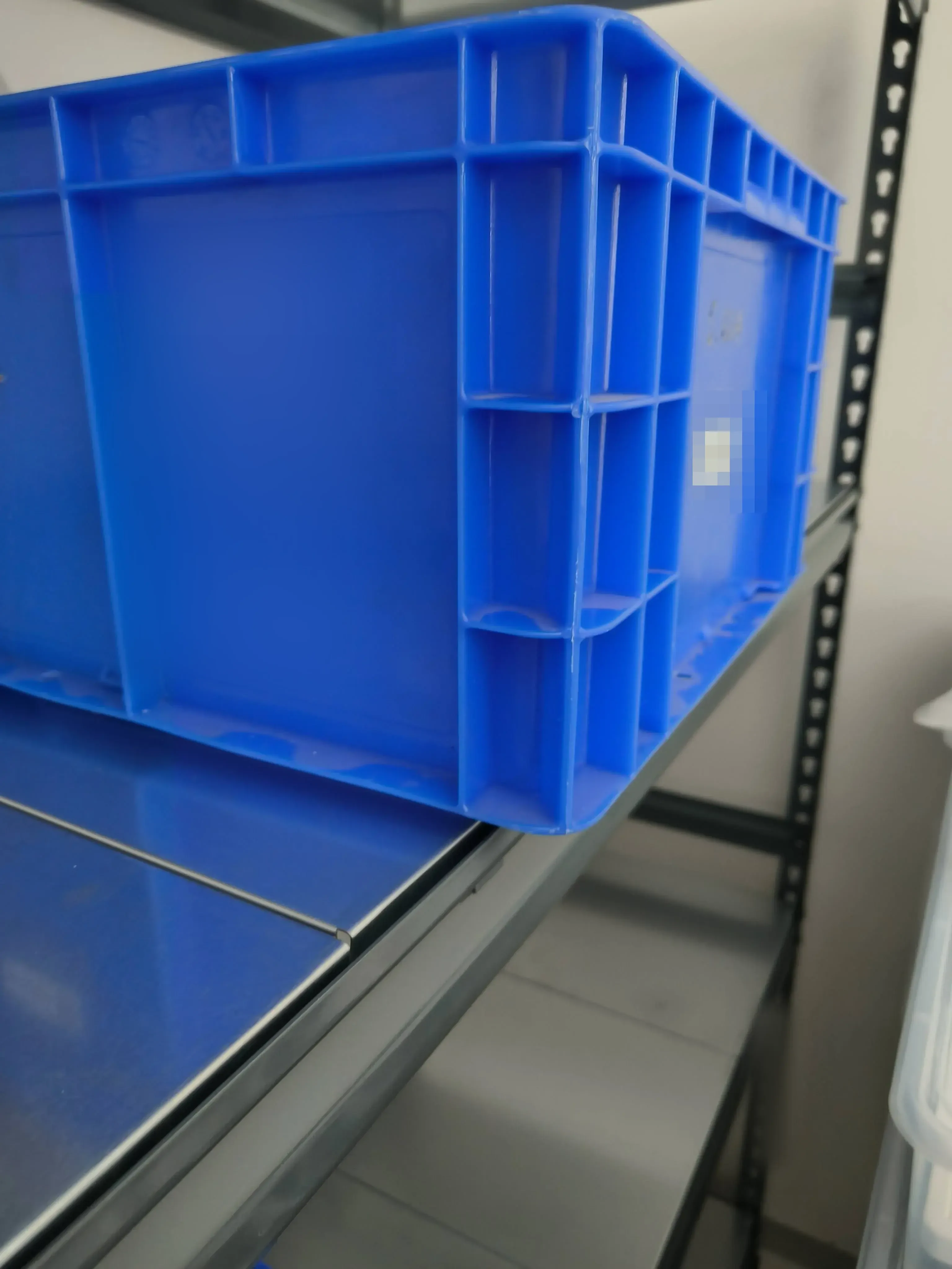 Euroboxes on industrial shelving matched to their footprint