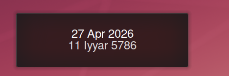 A small Hebrew date widget for KDE Plasma