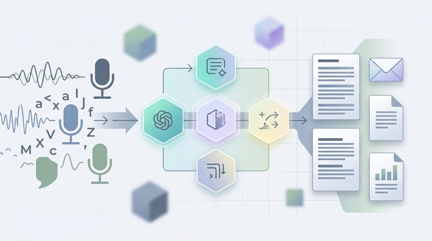 Text transformation prompts for turning speech into polished content
