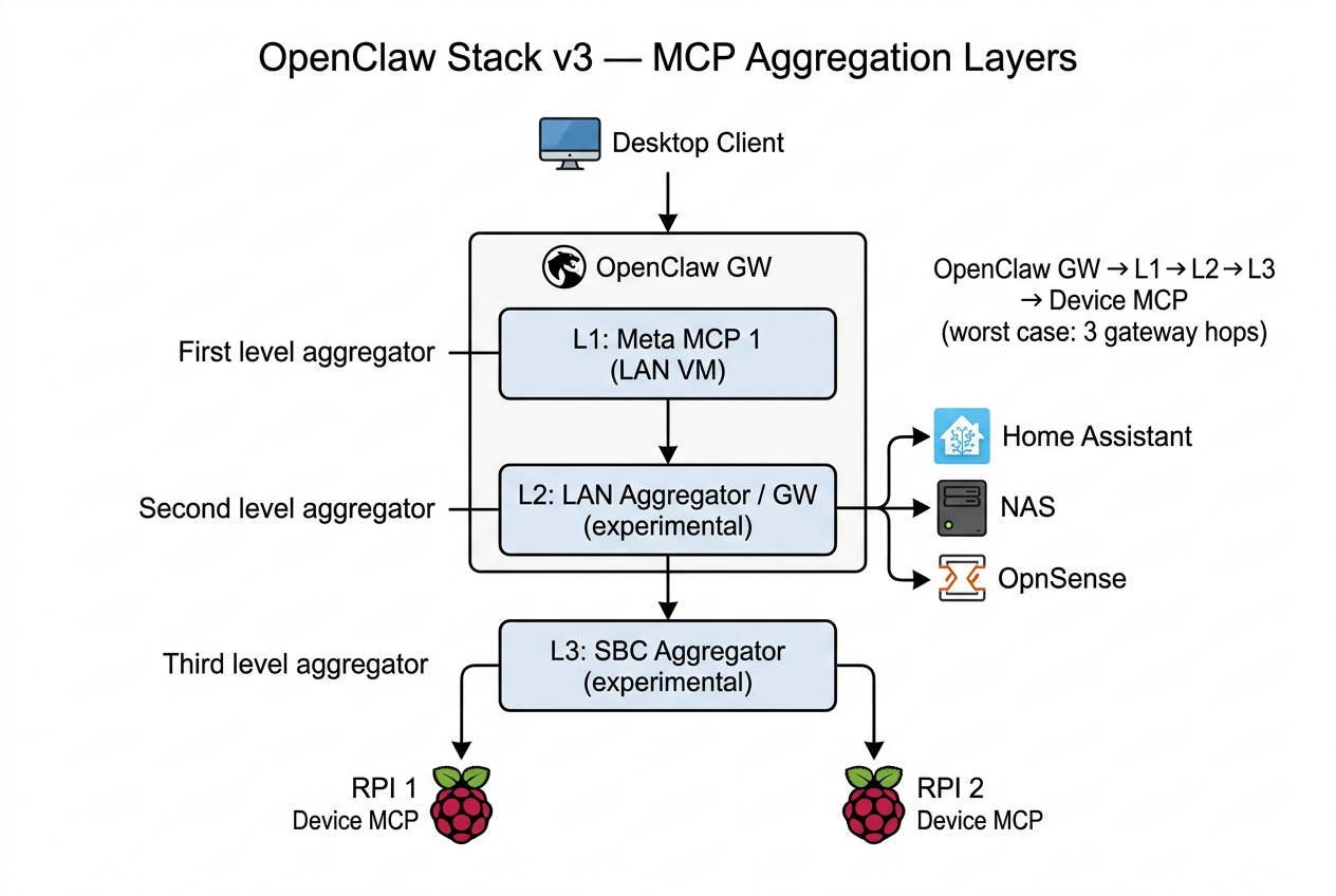 Open Claw Stack v3: A Multi-Layer MCP Aggregation Topology — Hey, It Works!