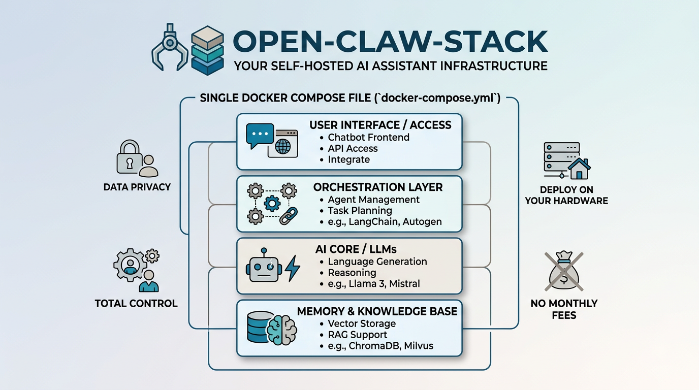 Open-Claw-Stack: A Self-Hosted AI Assistant Infrastructure in One Docker Compose