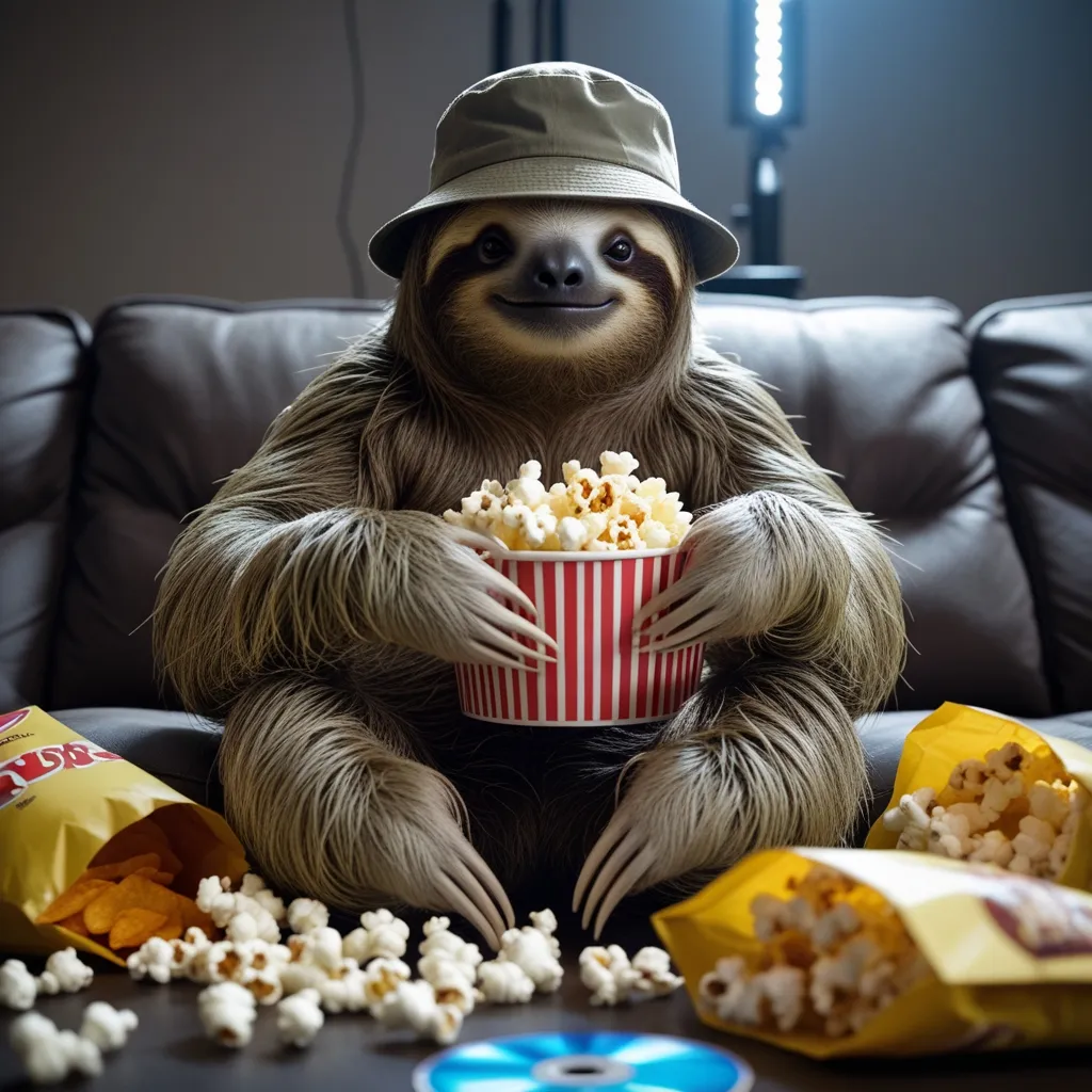 sloth-eating-popcron