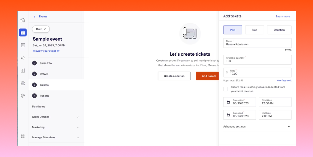Flexible ticket types Flexible ticket types