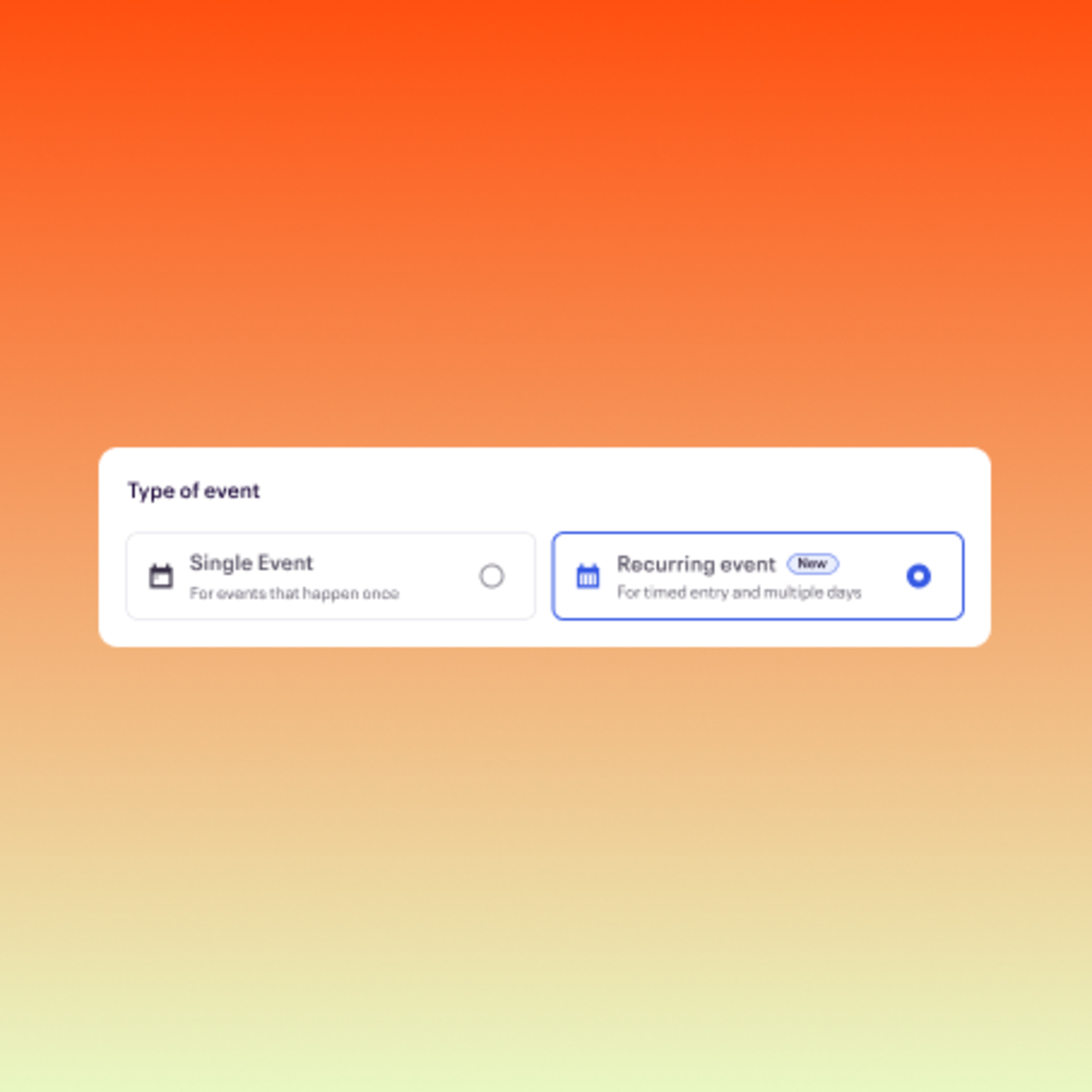 Create an event Create an event