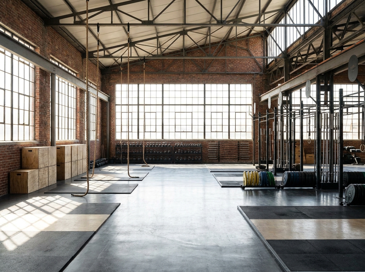 A well-equipped fitness studio ready for a gym event.
